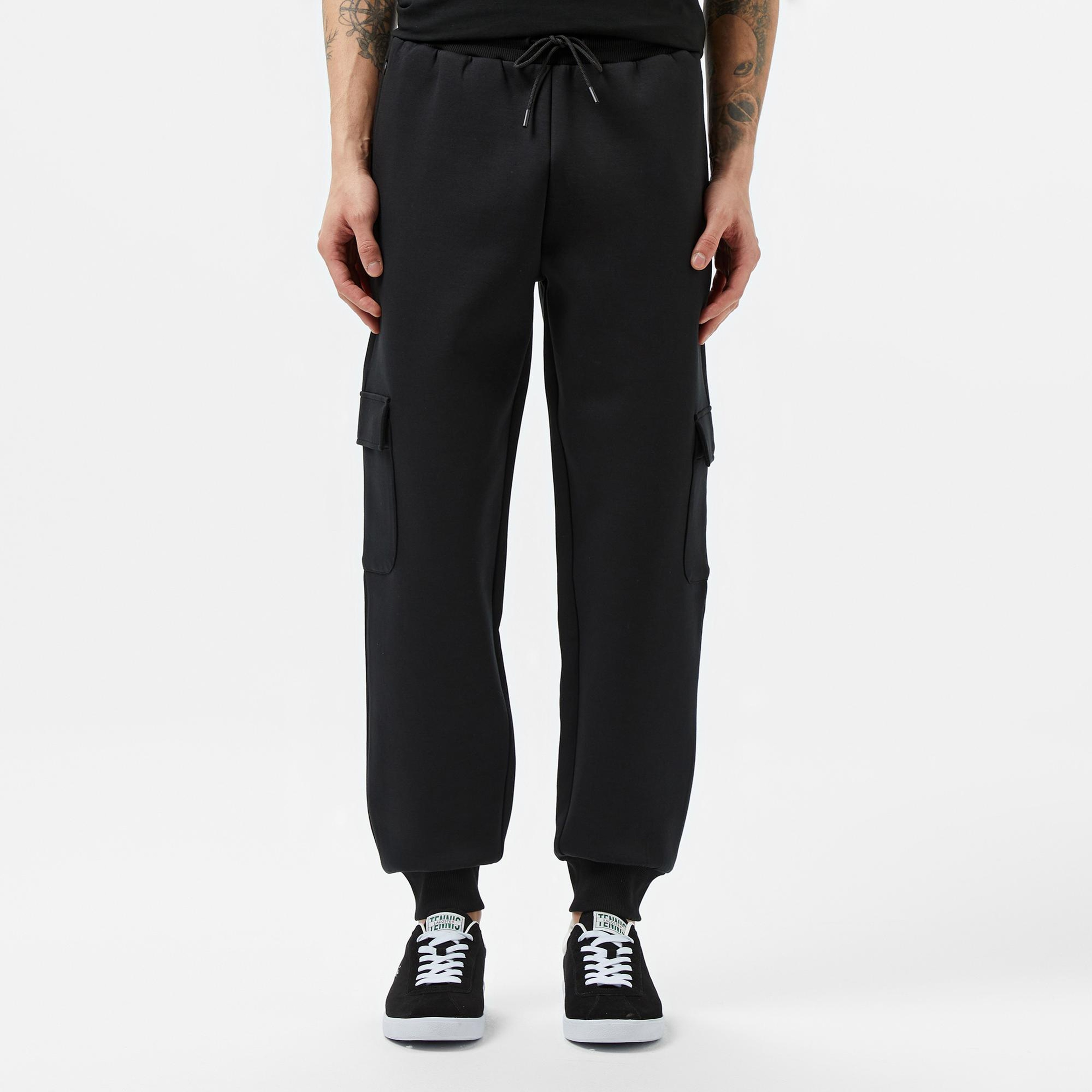 Lacoste Erkek Loose Fit Siyah Eşofman Altı