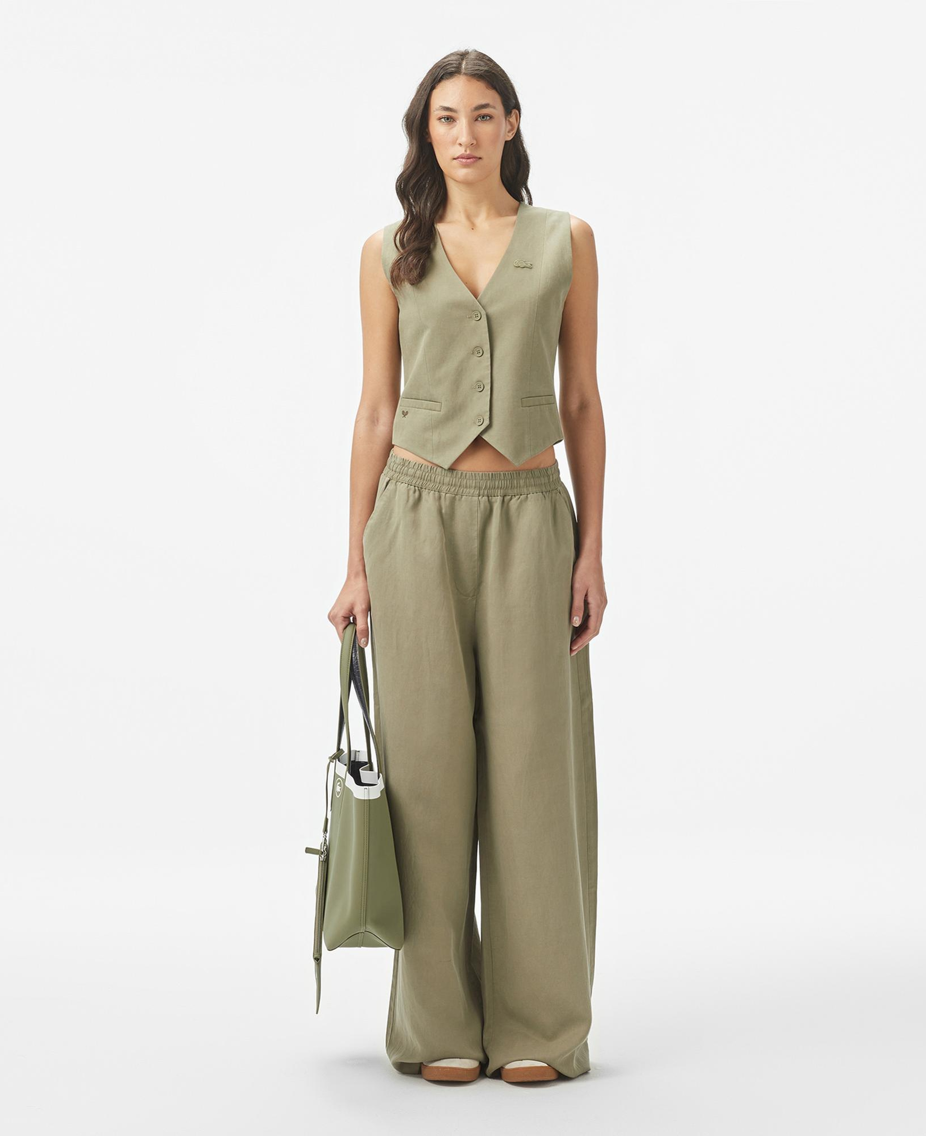 Lacoste Kadın Slim Fit Haki Yelek