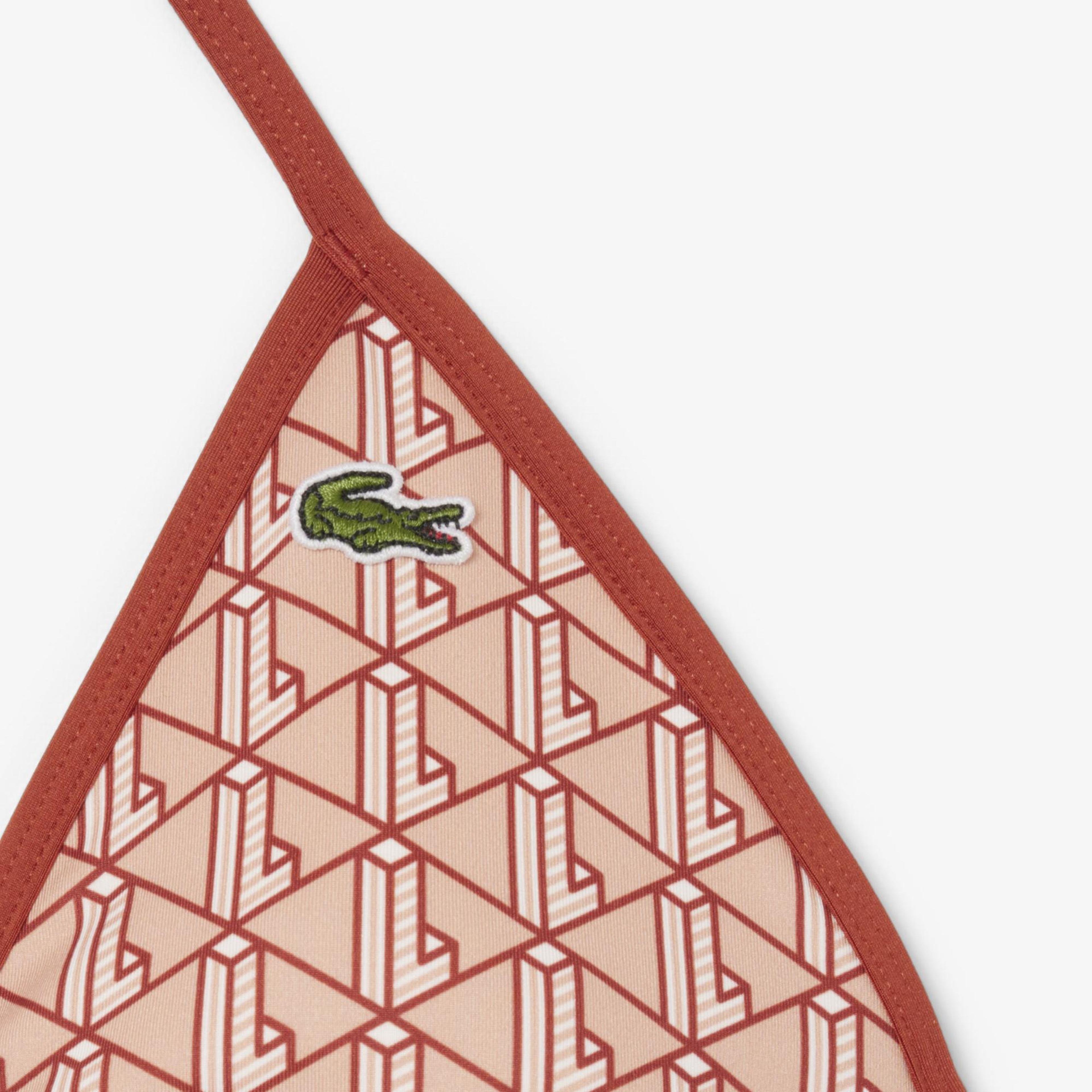 Lacoste Kadın Monogram Kırmızı Bikini Üstü