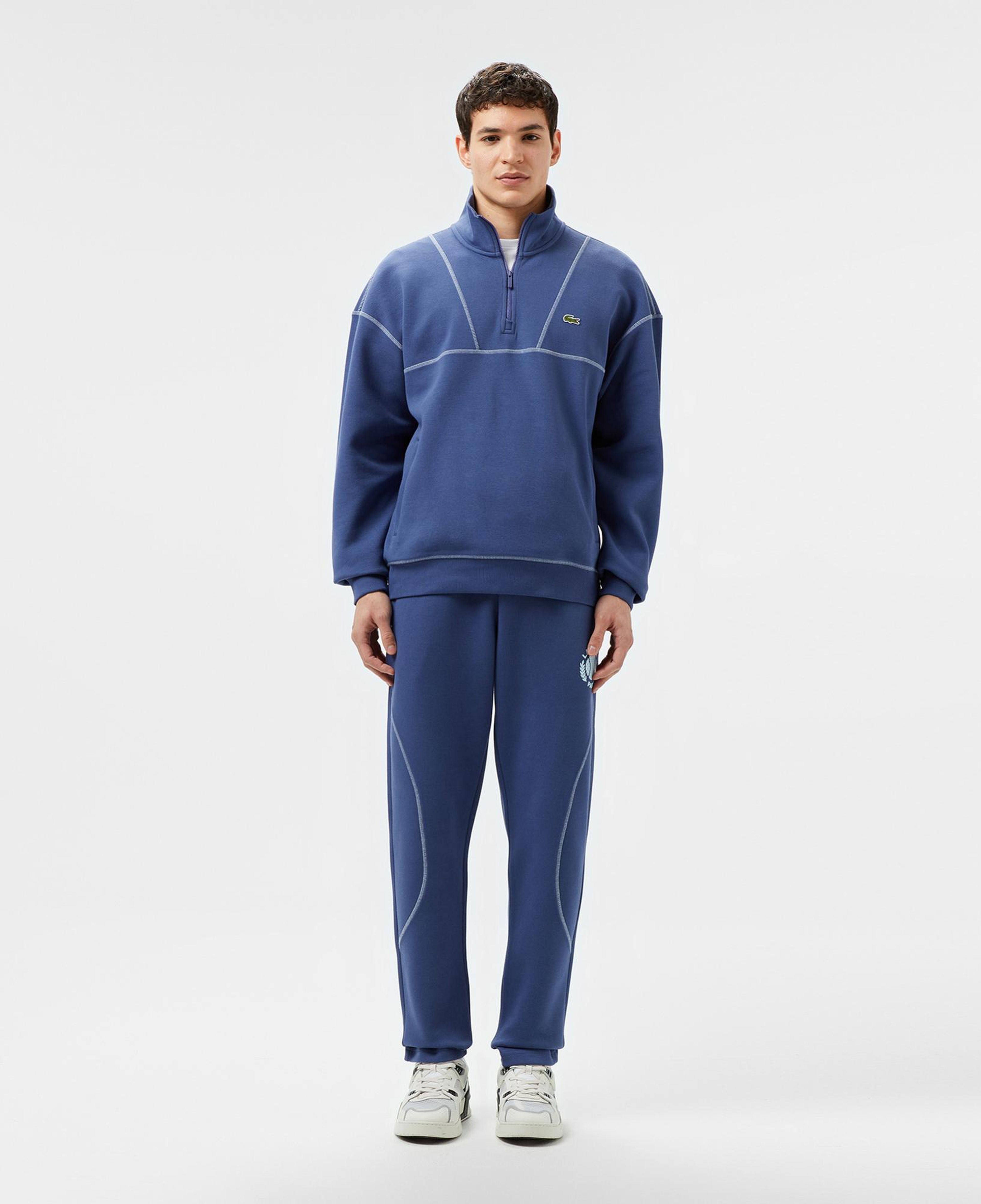 Lacoste Erkek Tapered Fit Baskılı Mavi Eşofman Altı