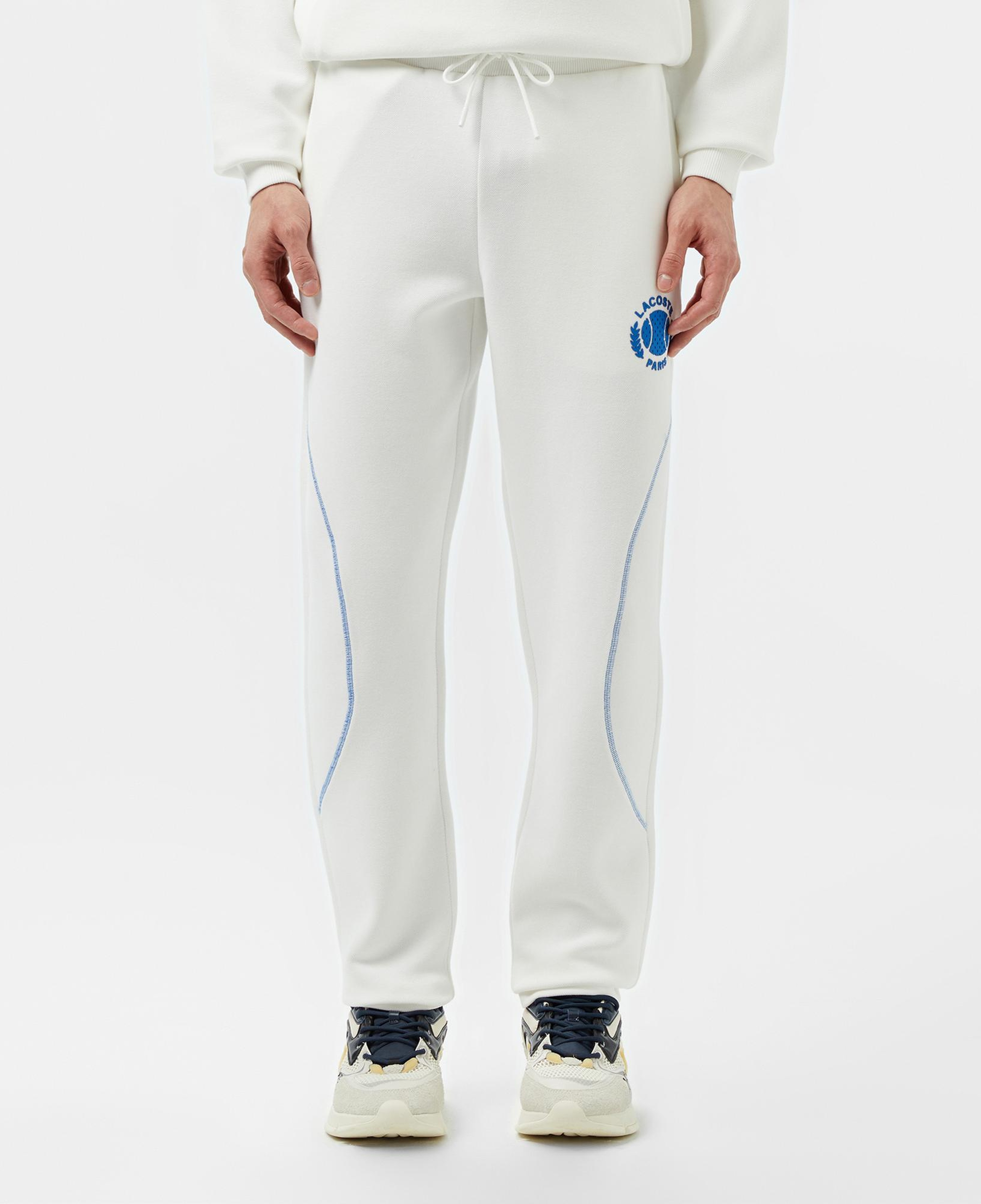 Lacoste Erkek Tapered Fit Baskılı Beyaz Eşofman Altı