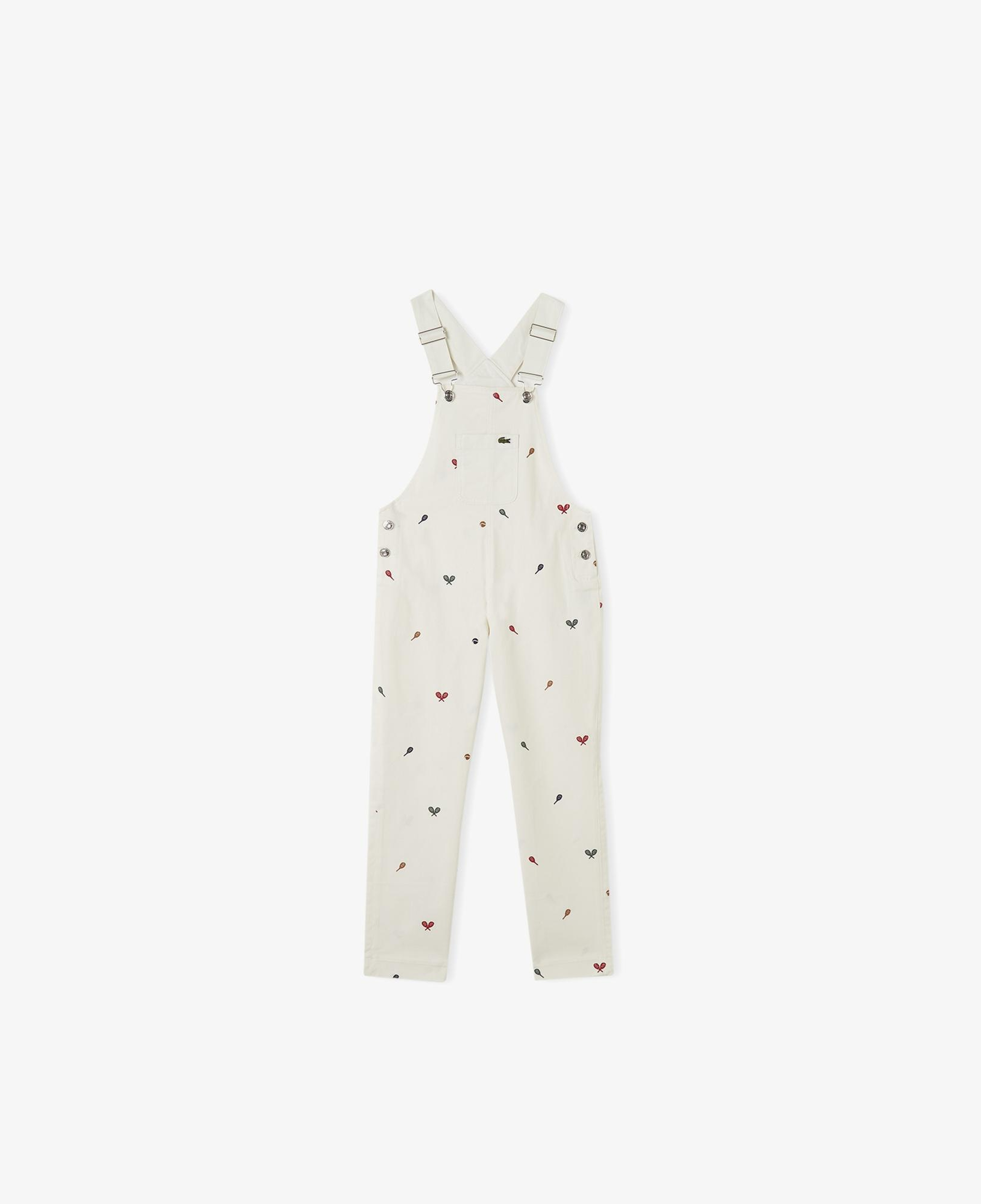 Lacoste Kız Çocuk Desenli Beyaz Salopet