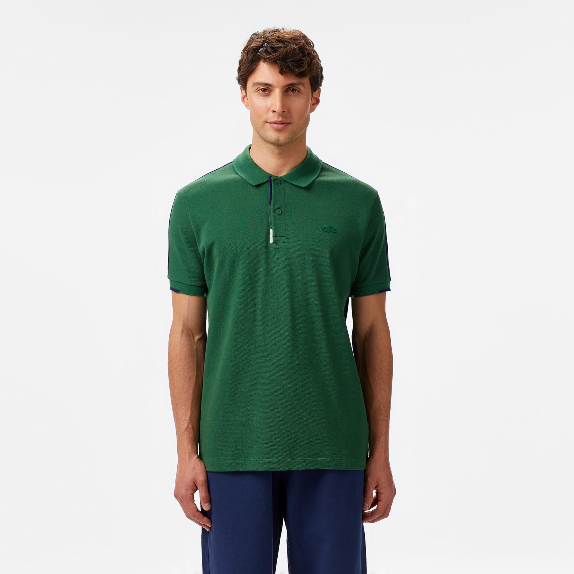 Lacoste Erkek Regular Fit Renk Bloklu Yeşil Polo