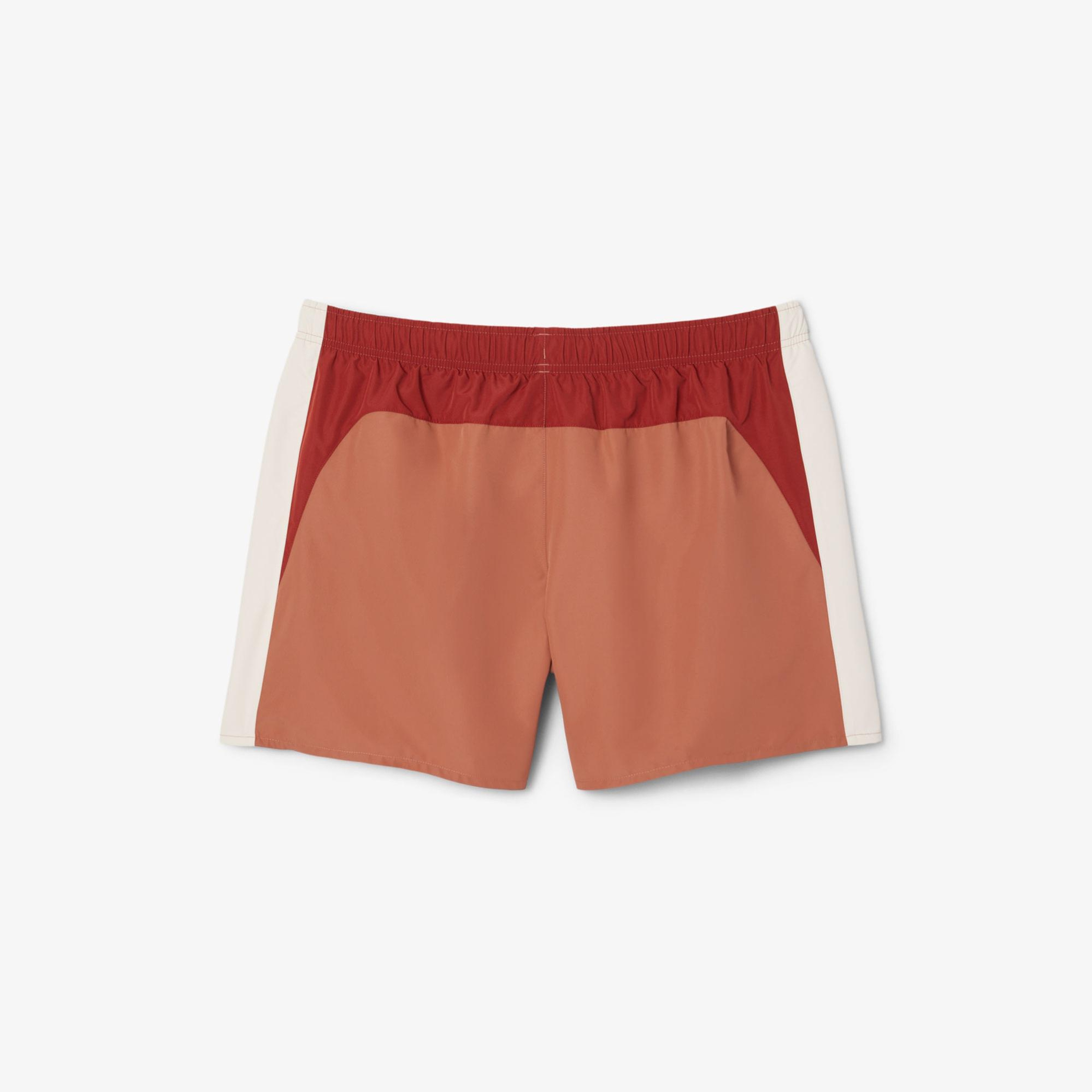 Lacoste Erkek Renk Bloklu Turuncu Deniz Şortu