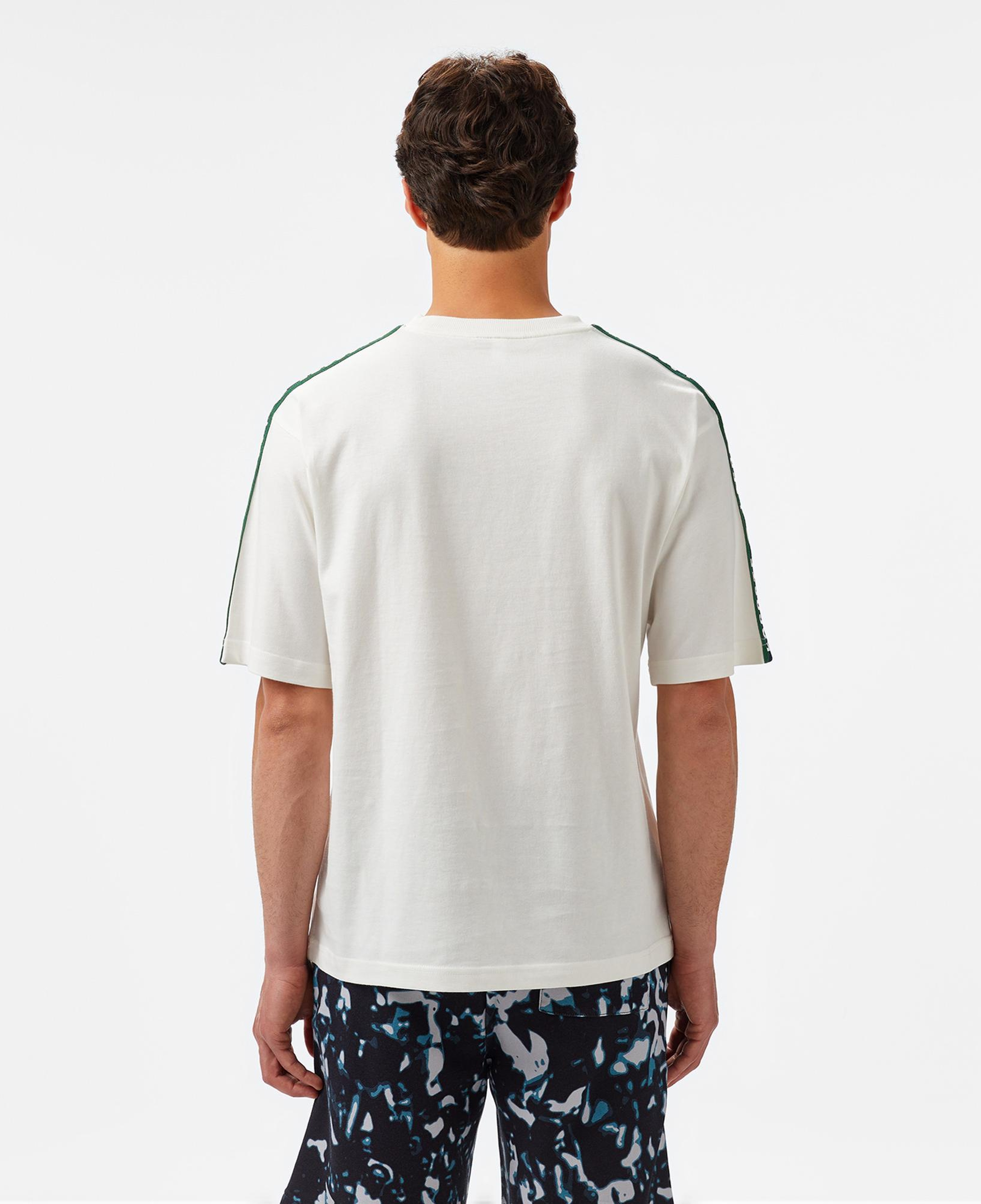 Lacoste Erkek Relaxed Fit Bisiklet Yaka Baskılı Beyaz T-Shirt