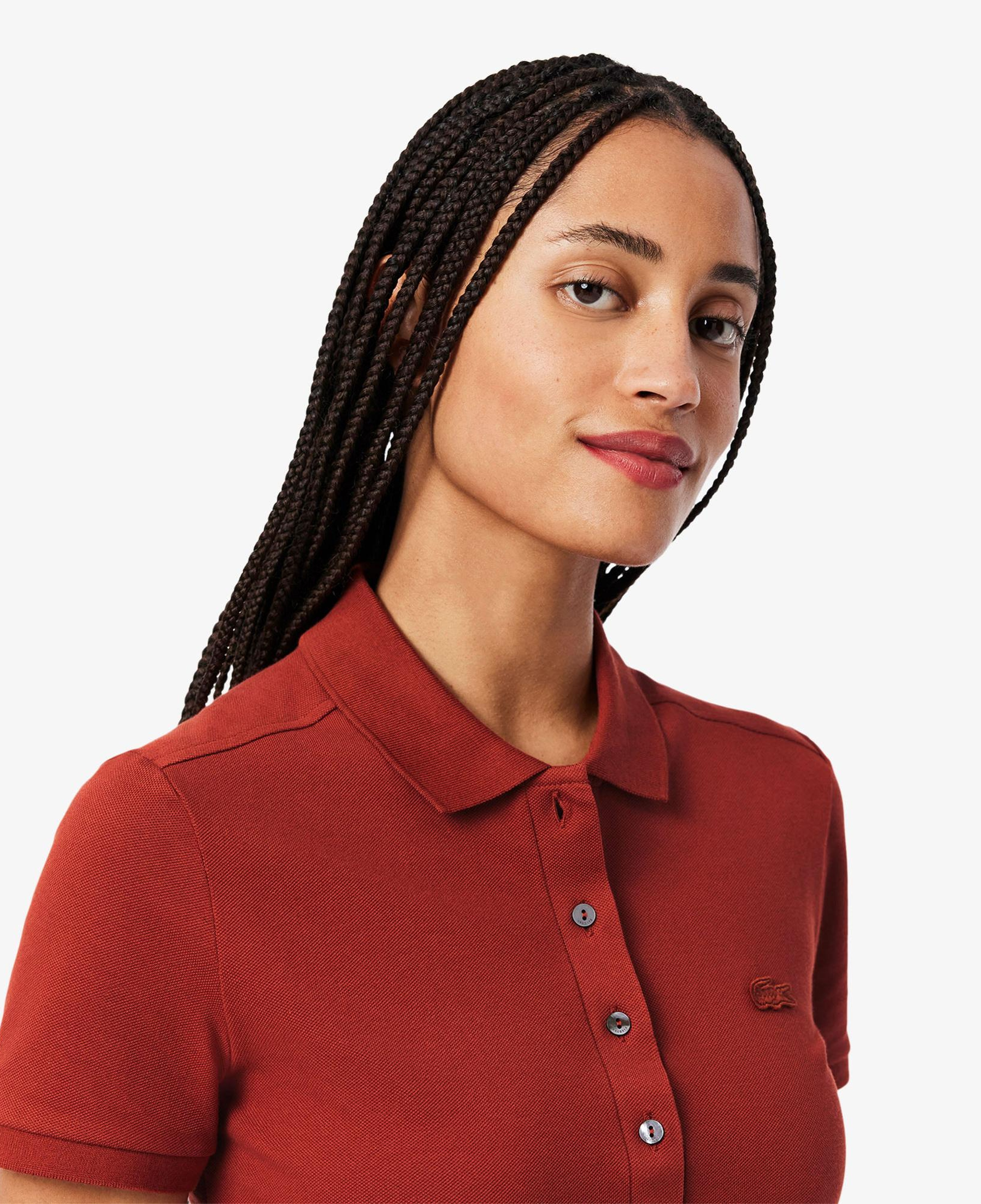 Lacoste L.12.D Kadın Slim Fit Bordo Polo