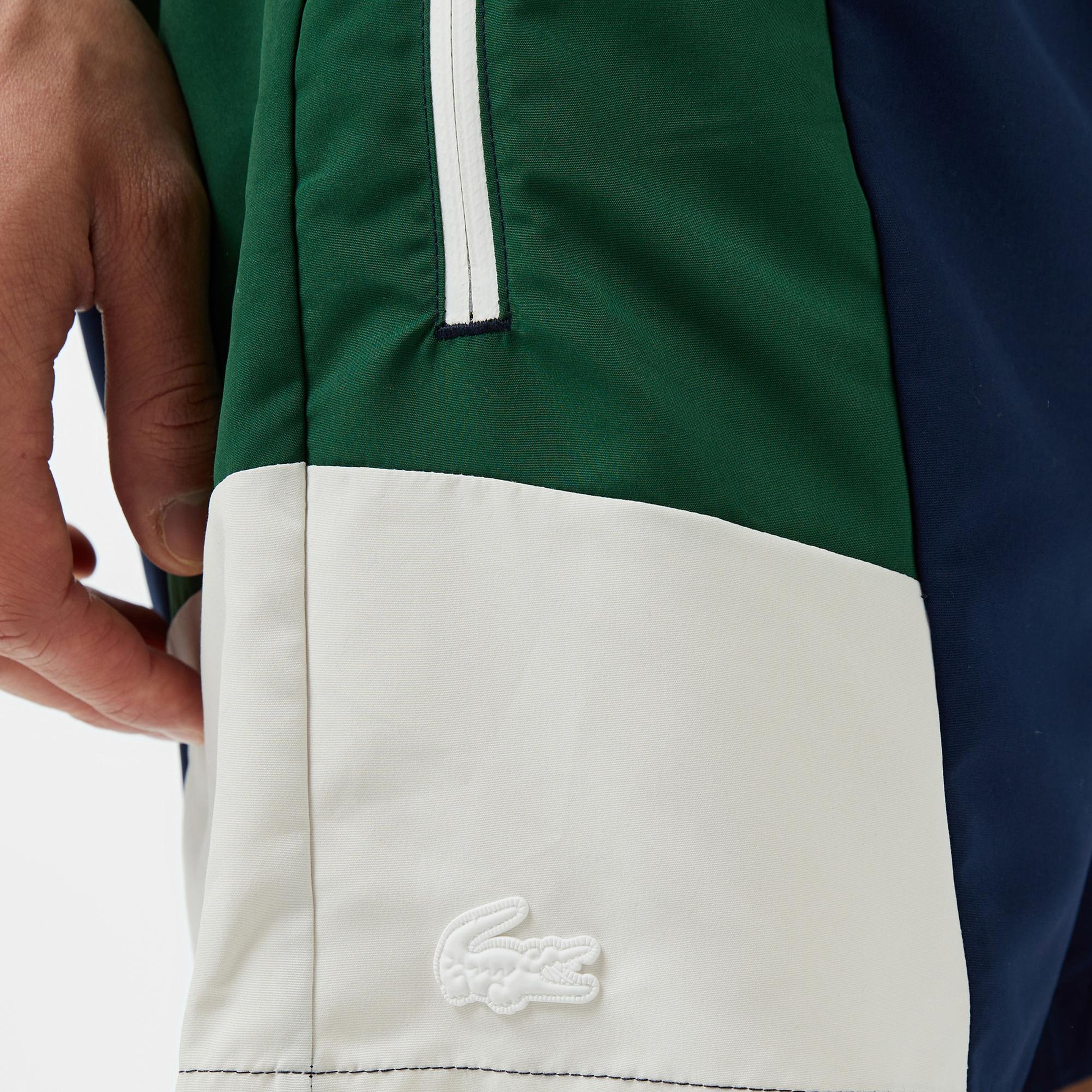 Lacoste Erkek Renk Bloklu Lacivert Deniz Şortu