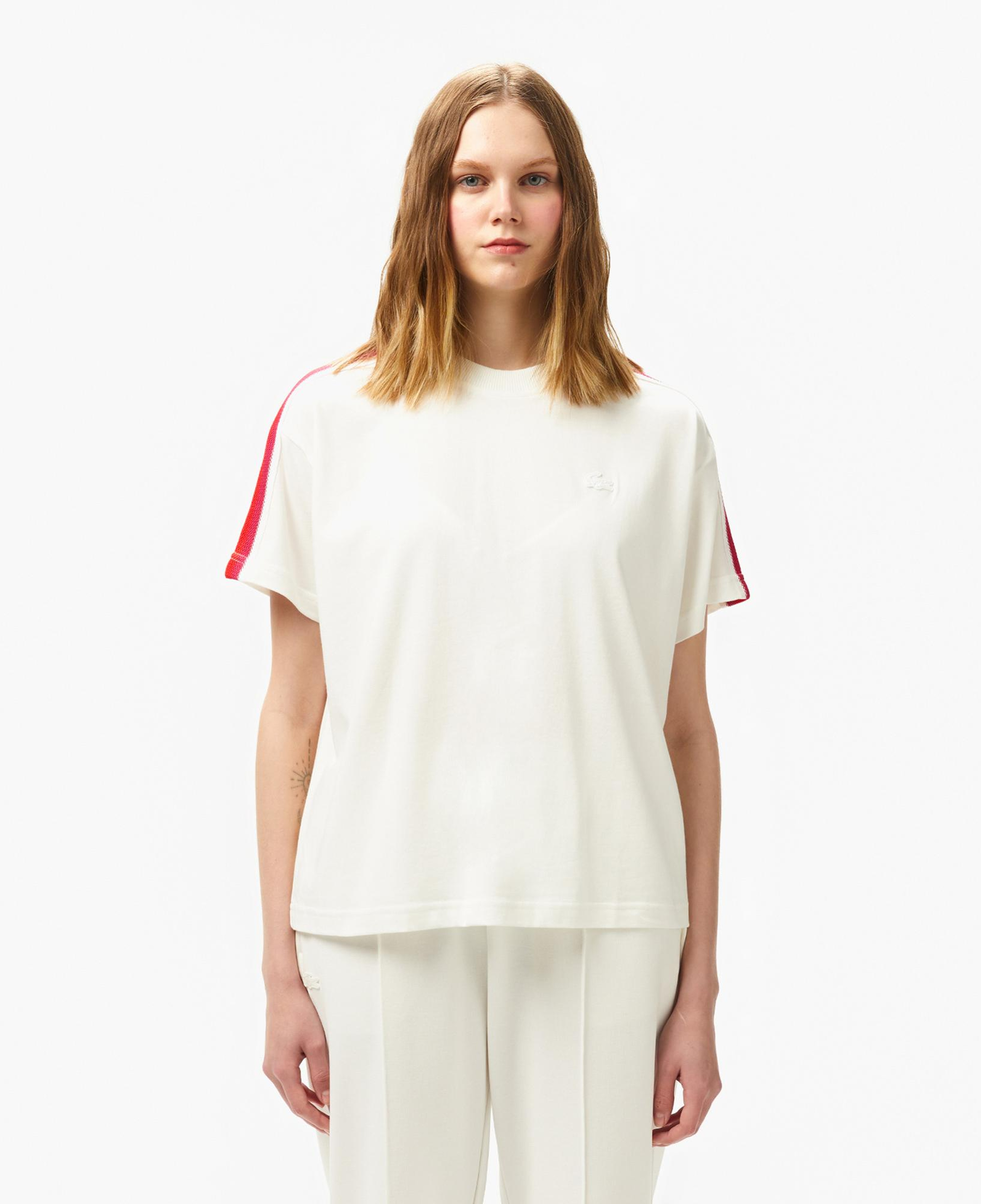 Lacoste Kadın Bisiklet Yaka Beyaz T-Shirt