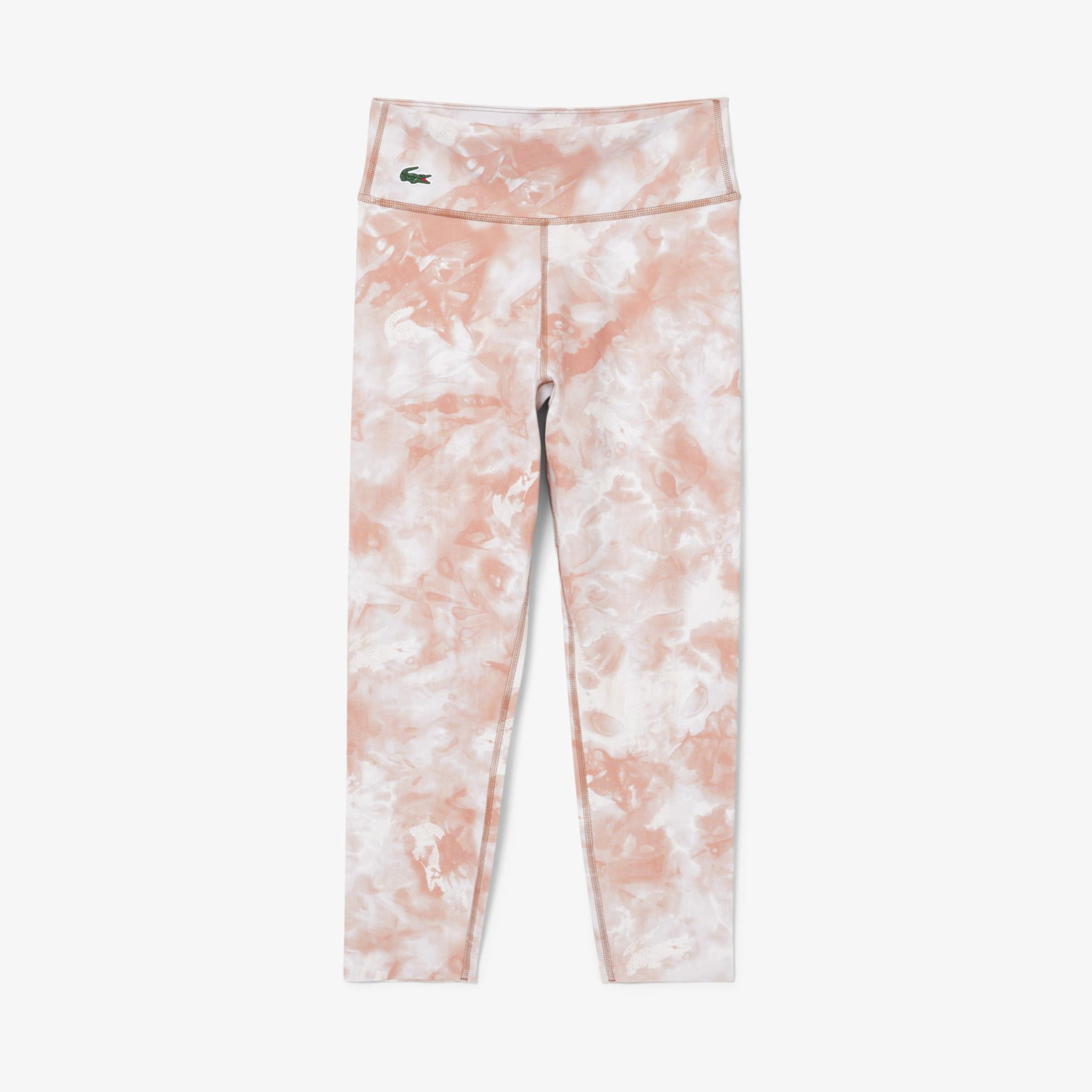 Lacoste Kadın Slim Fit Desenli Pembe Tayt