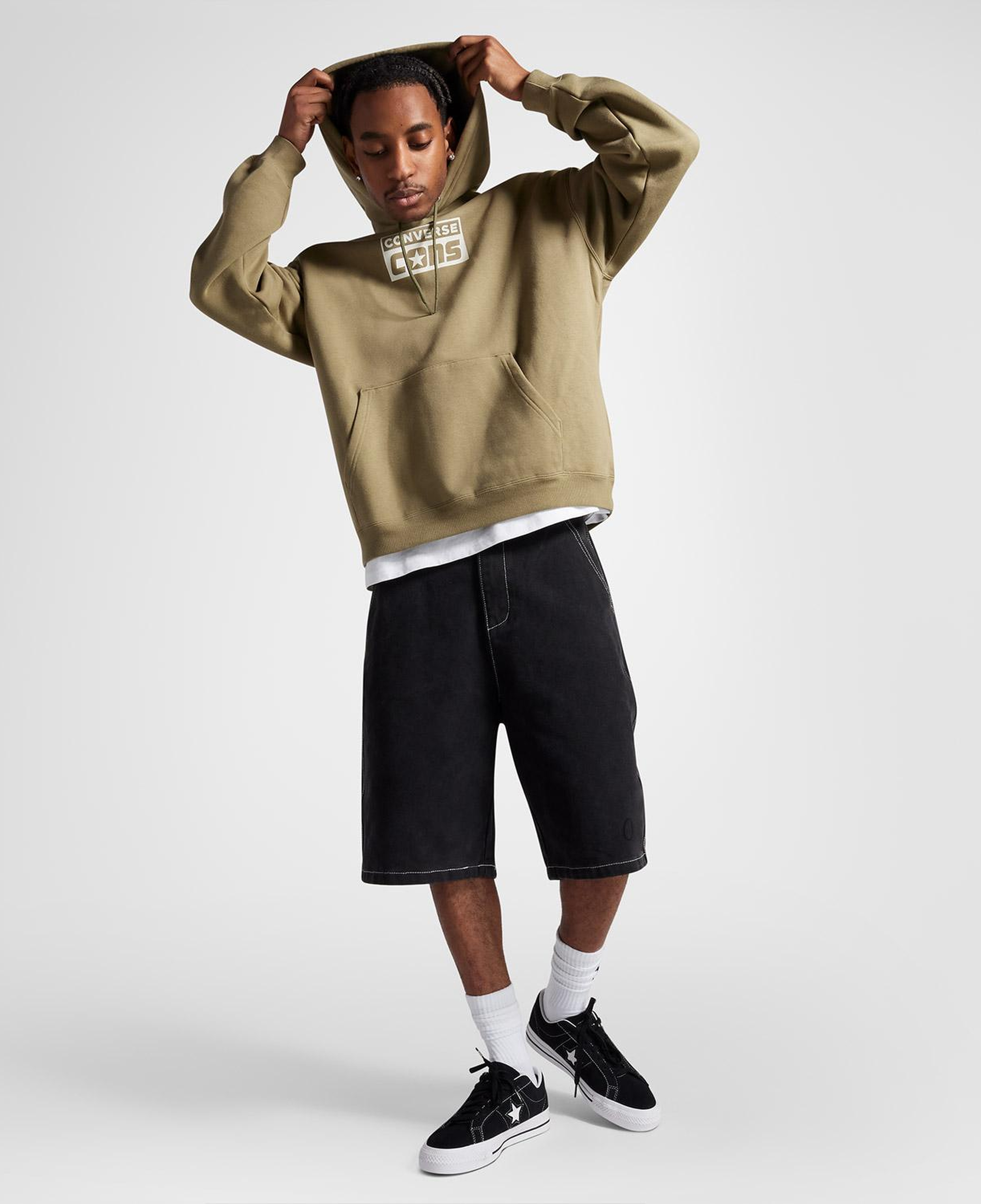 Converse Cons Erkek Haki Hoodie