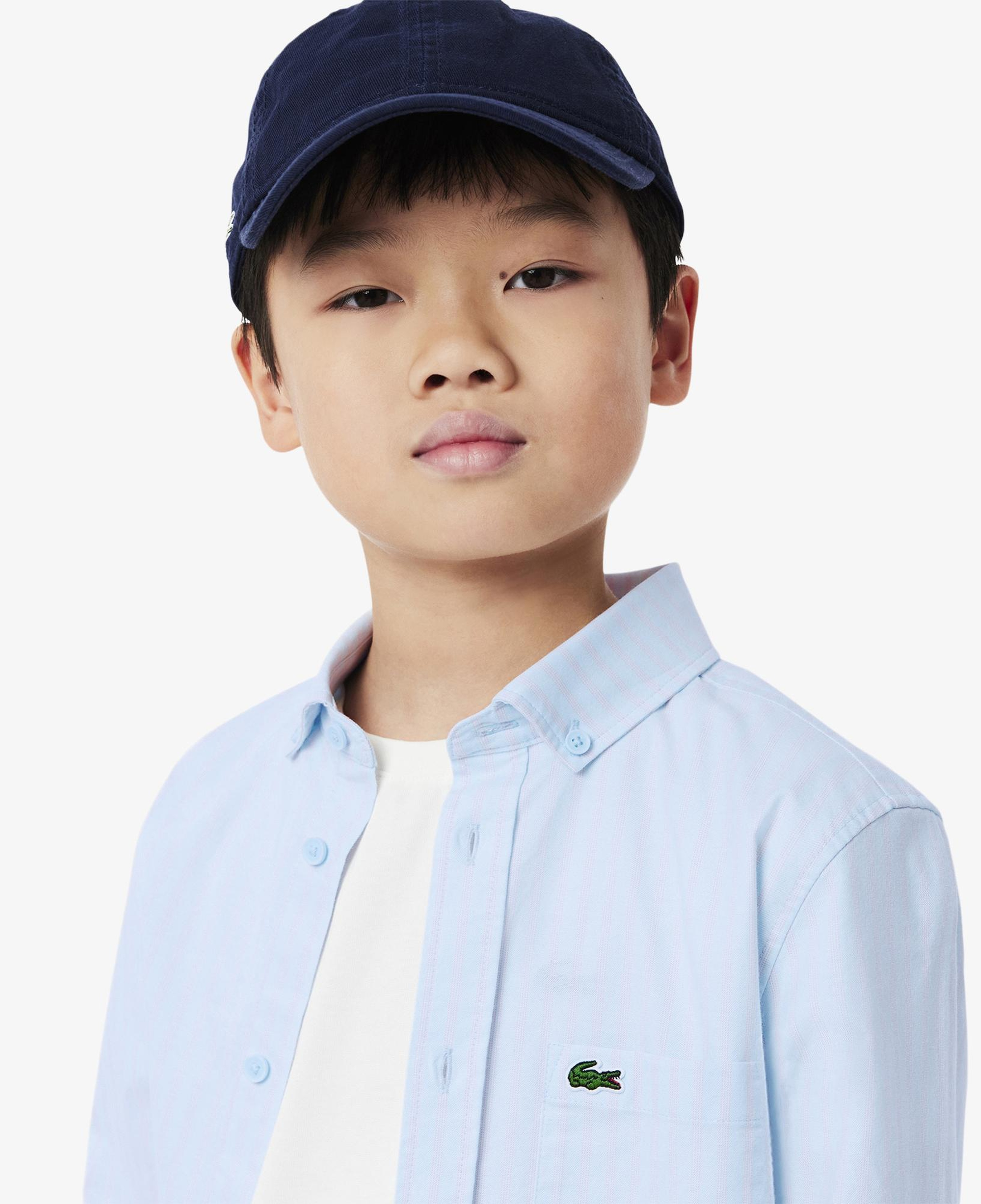 Lacoste Çocuk Çizgili Mavi Gömlek