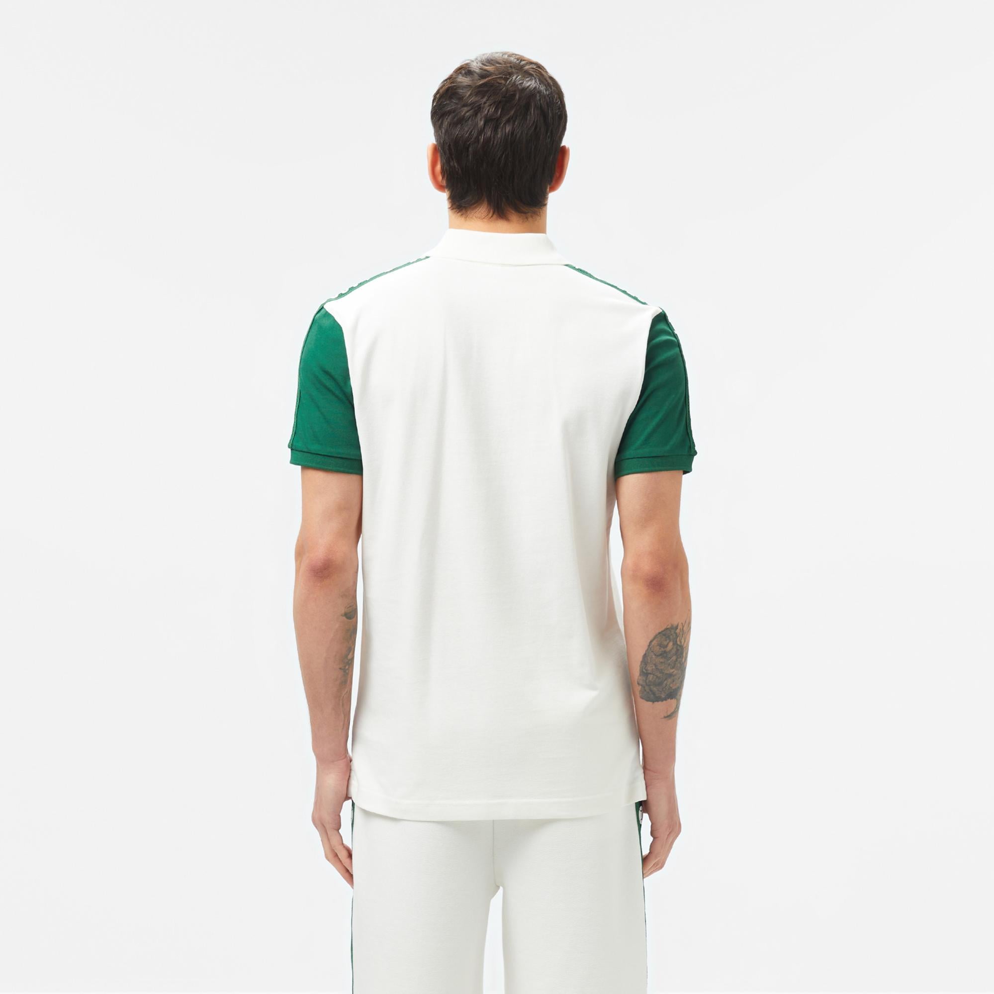 Lacoste Erkek Regular Fit Renk Bloklu Beyaz Polo