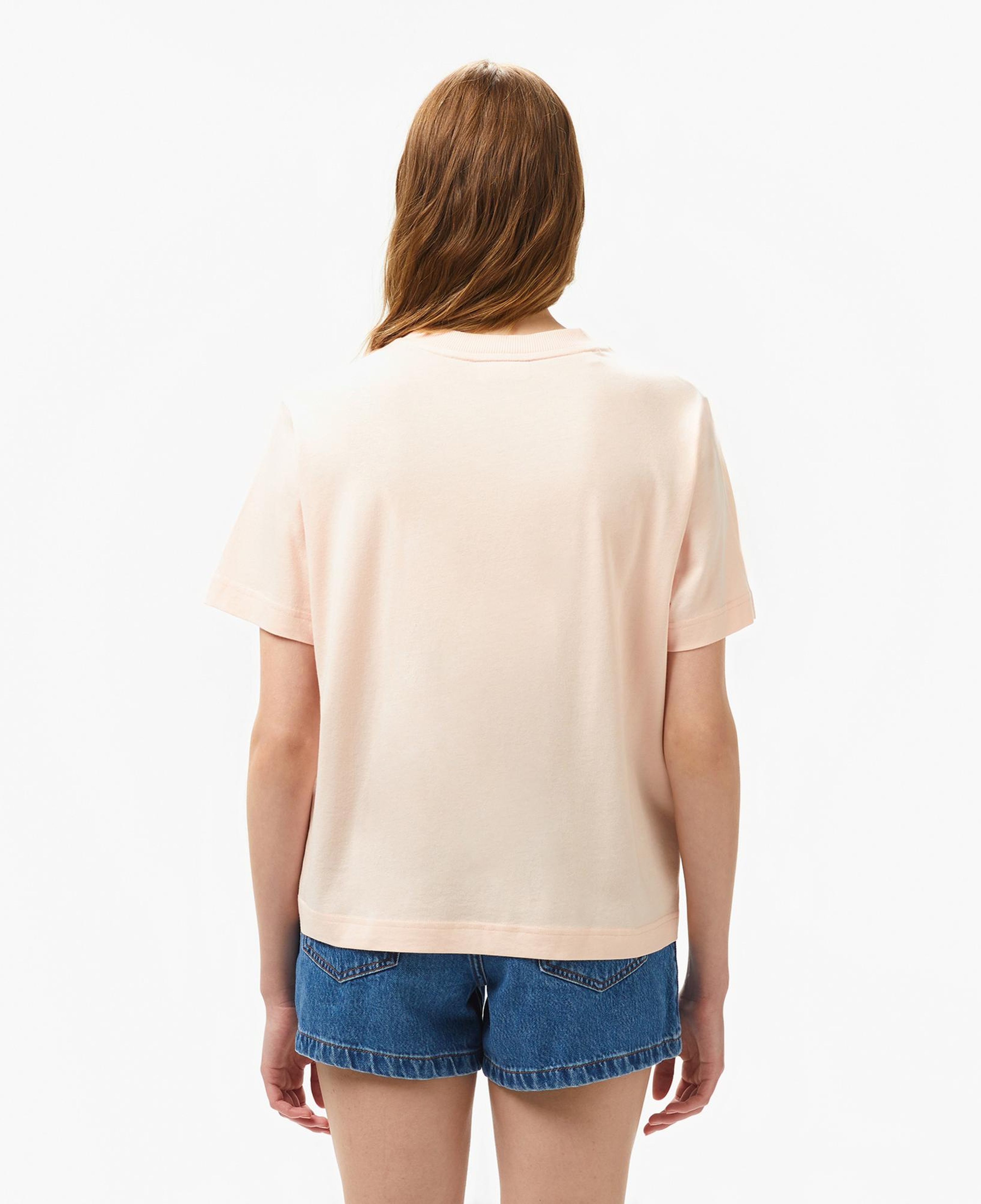 Lacoste Kadın Loose Fit Bisiklet Yaka Açık Pembe T-Shirt