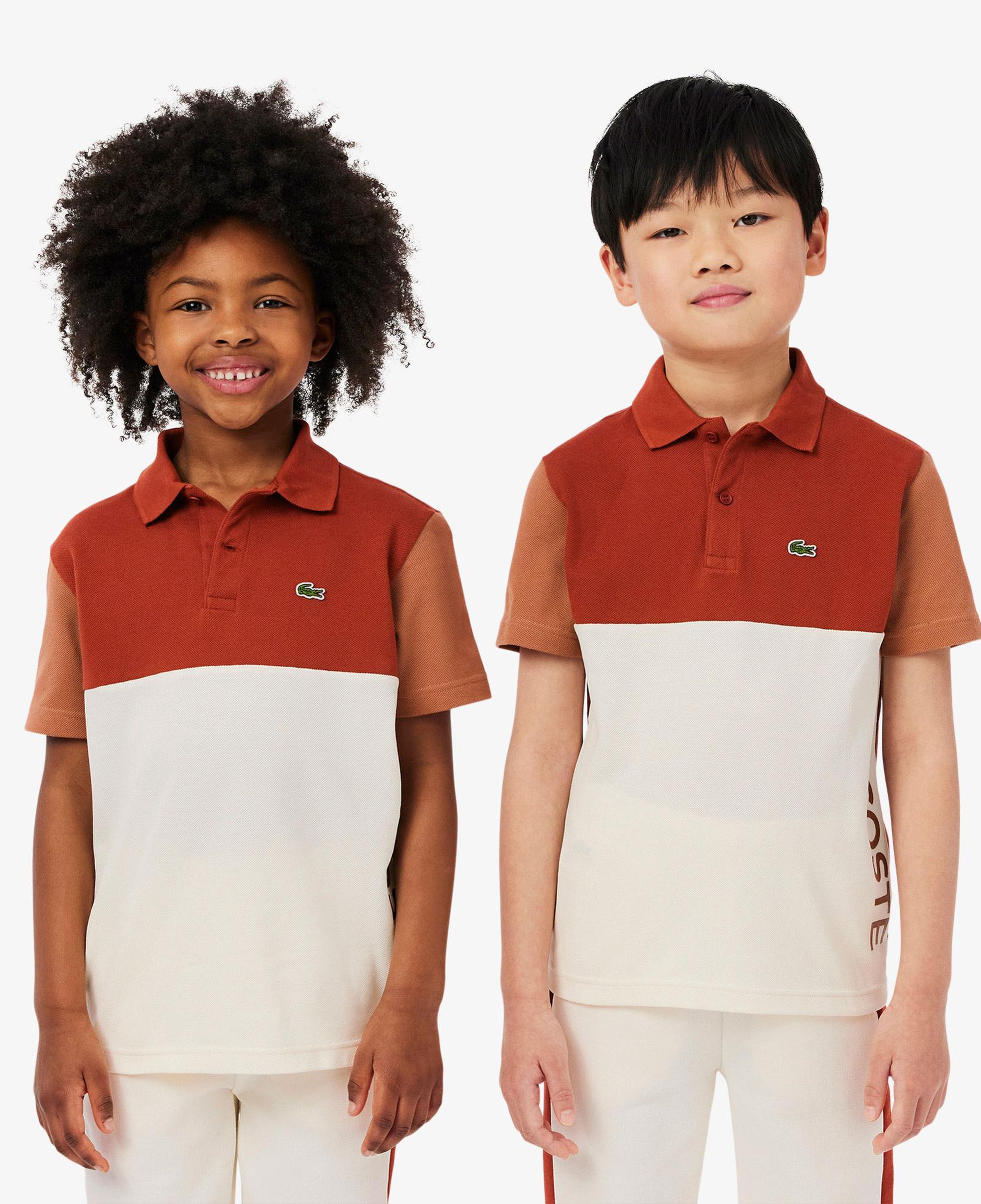 Lacoste Çocuk Renk Bloklu Bej Polo