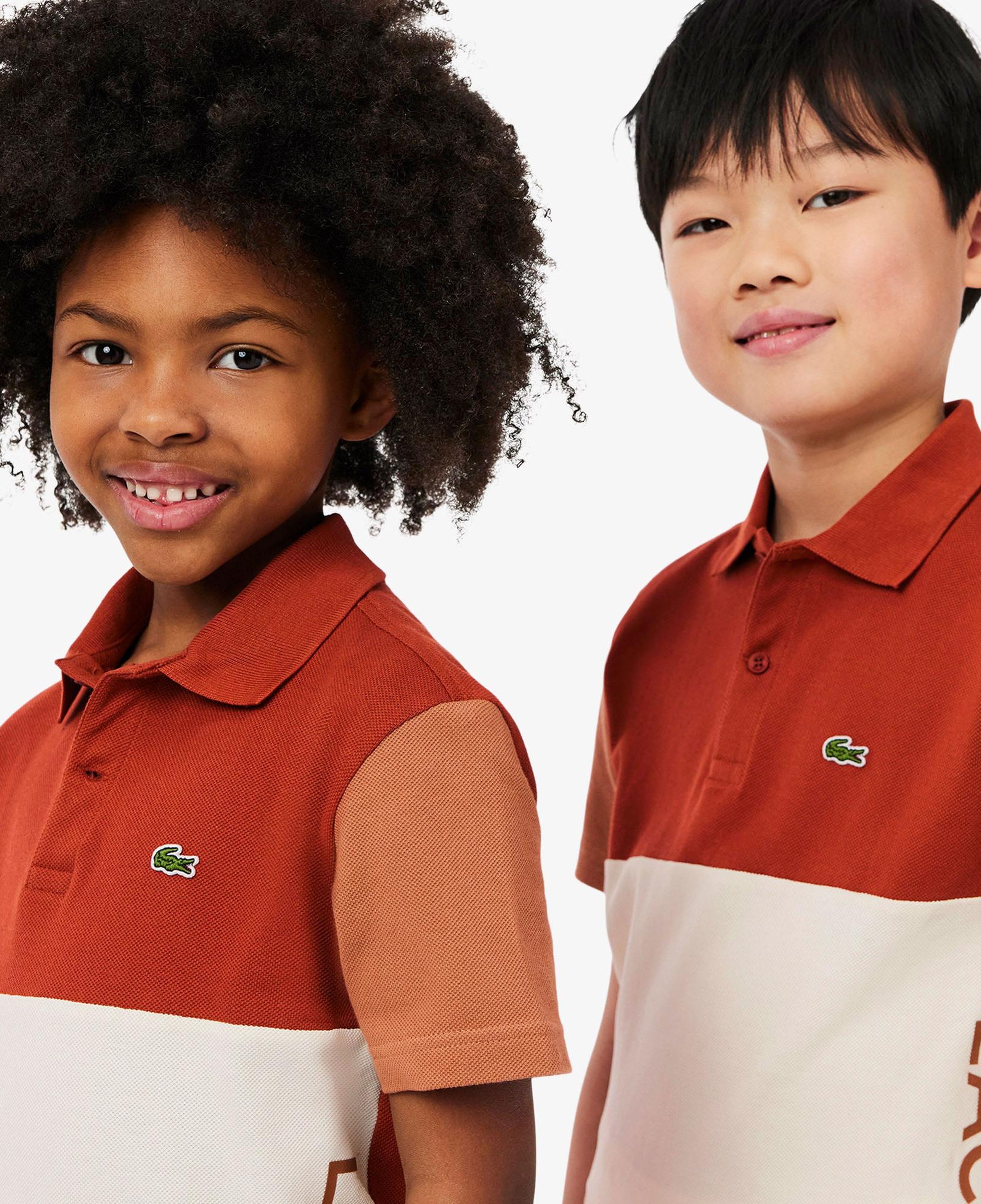 Lacoste Çocuk Renk Bloklu Bej Polo