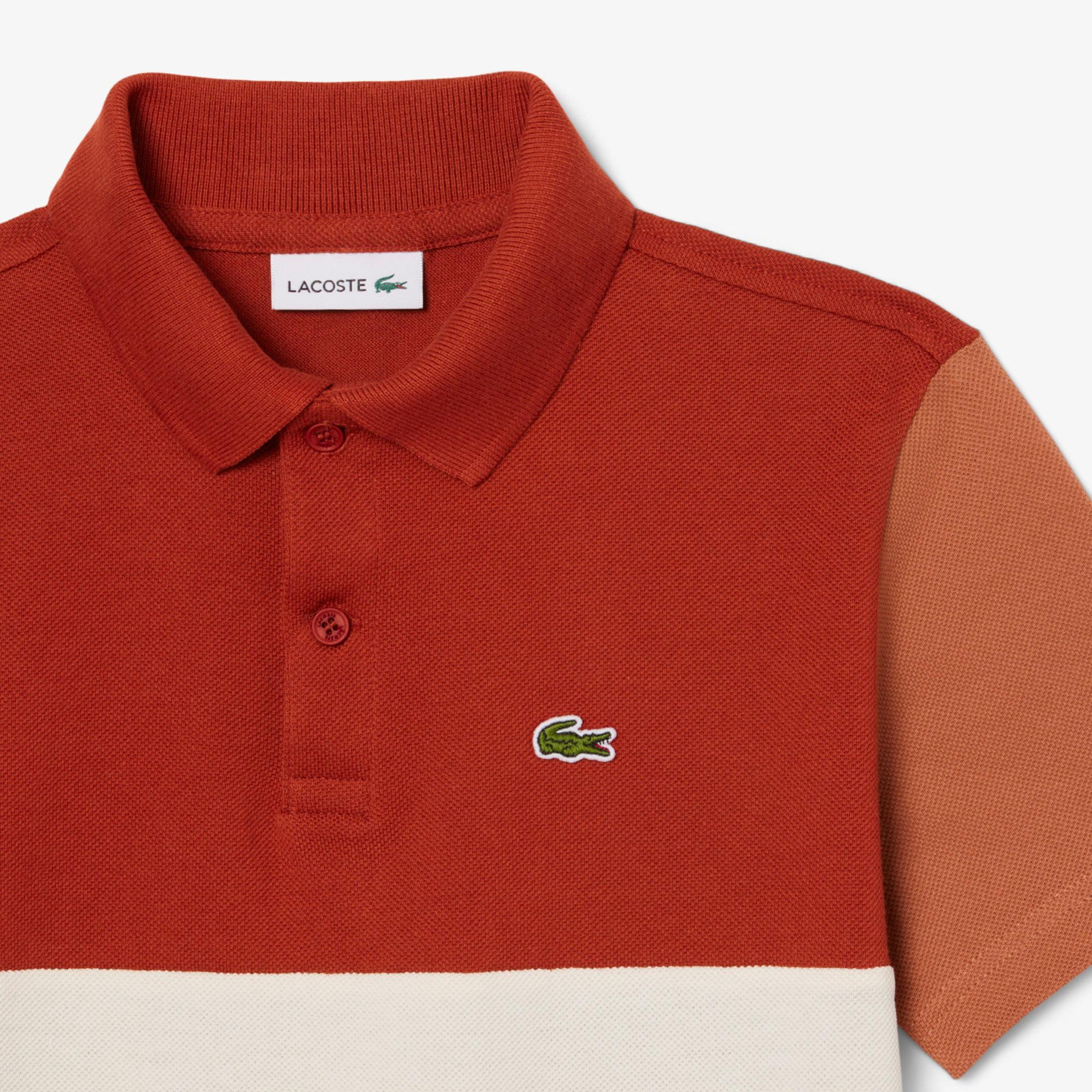 Lacoste Çocuk Renk Bloklu Bej Polo