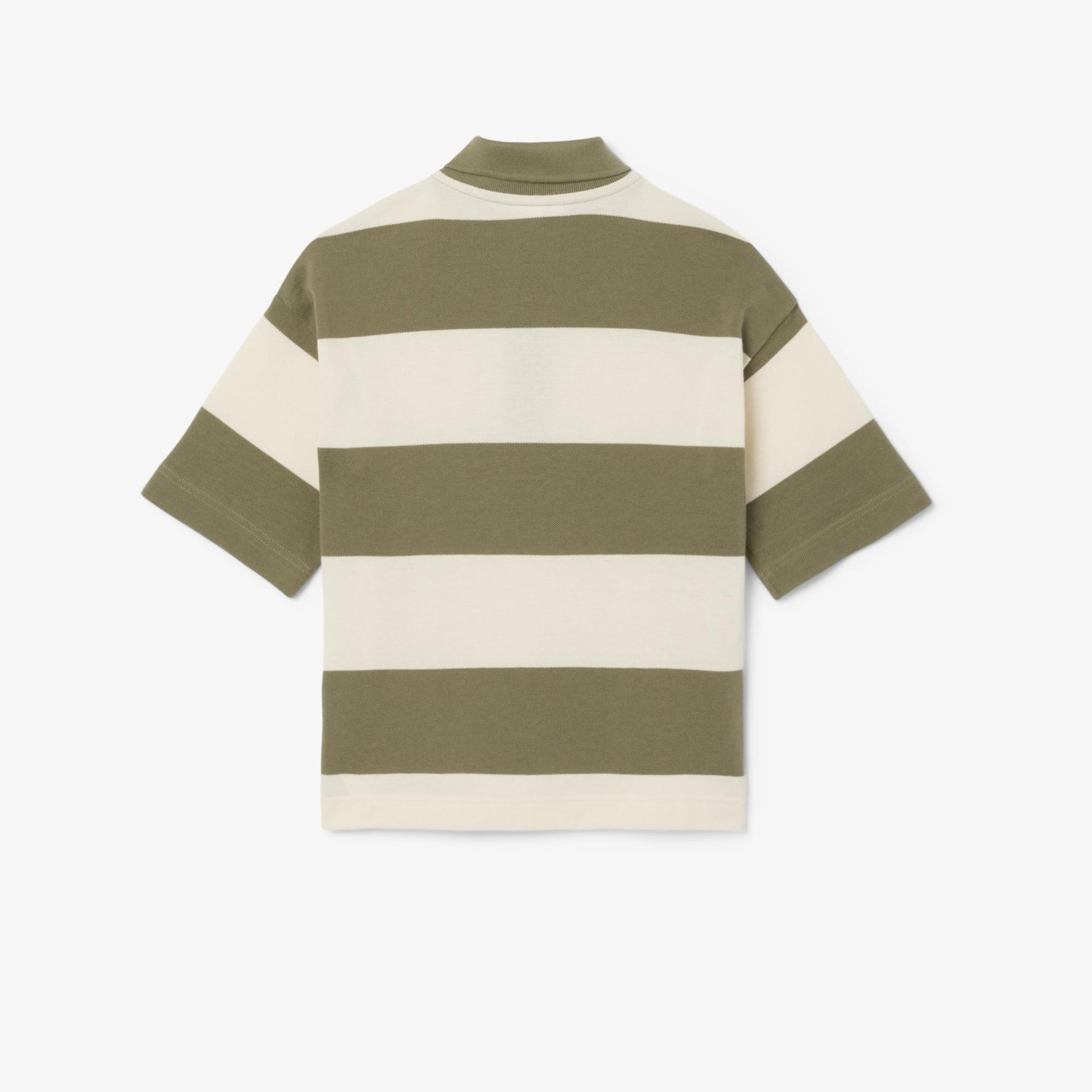 Lacoste Çocuk Çizgili Beyaz Polo