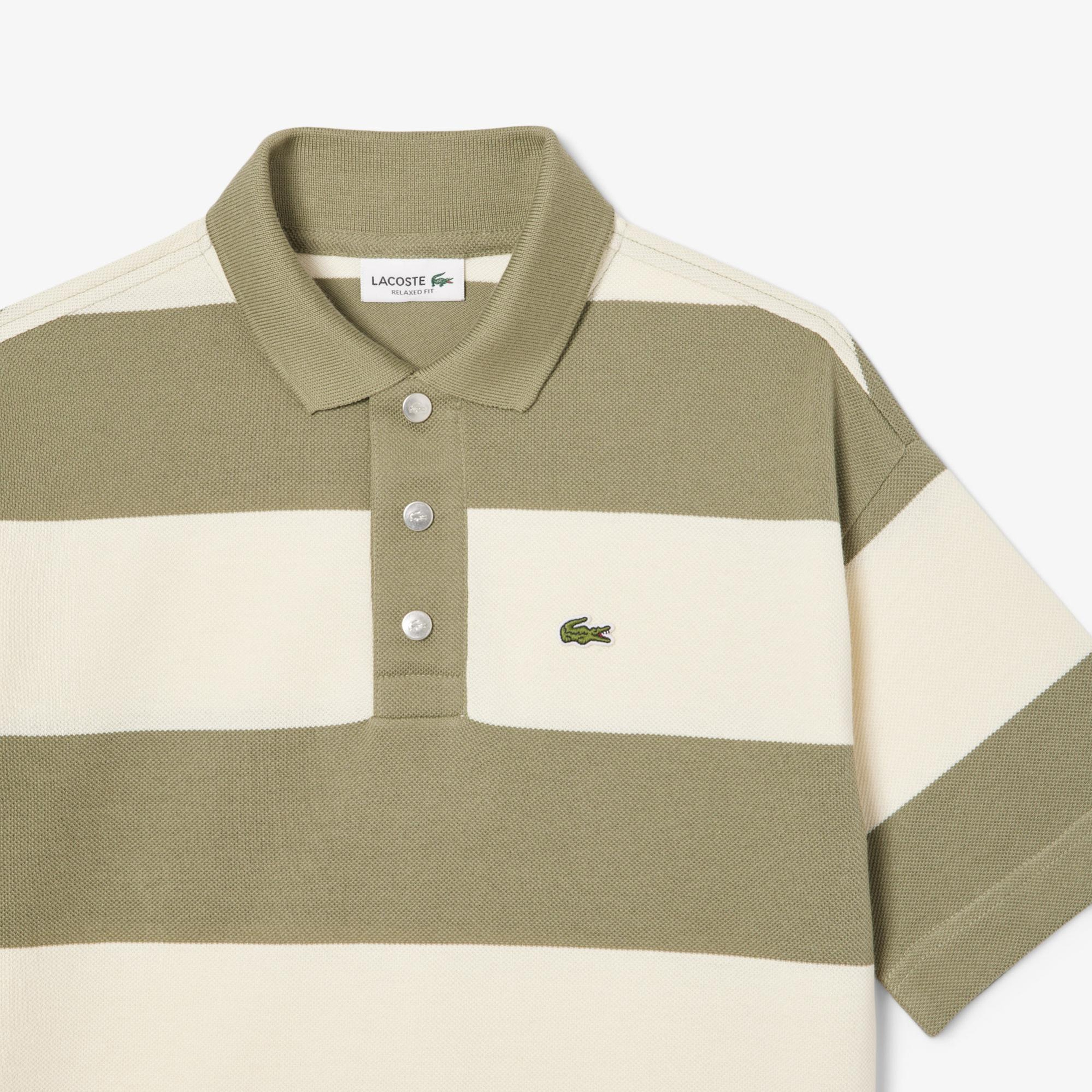 Lacoste Çocuk Çizgili Beyaz Polo