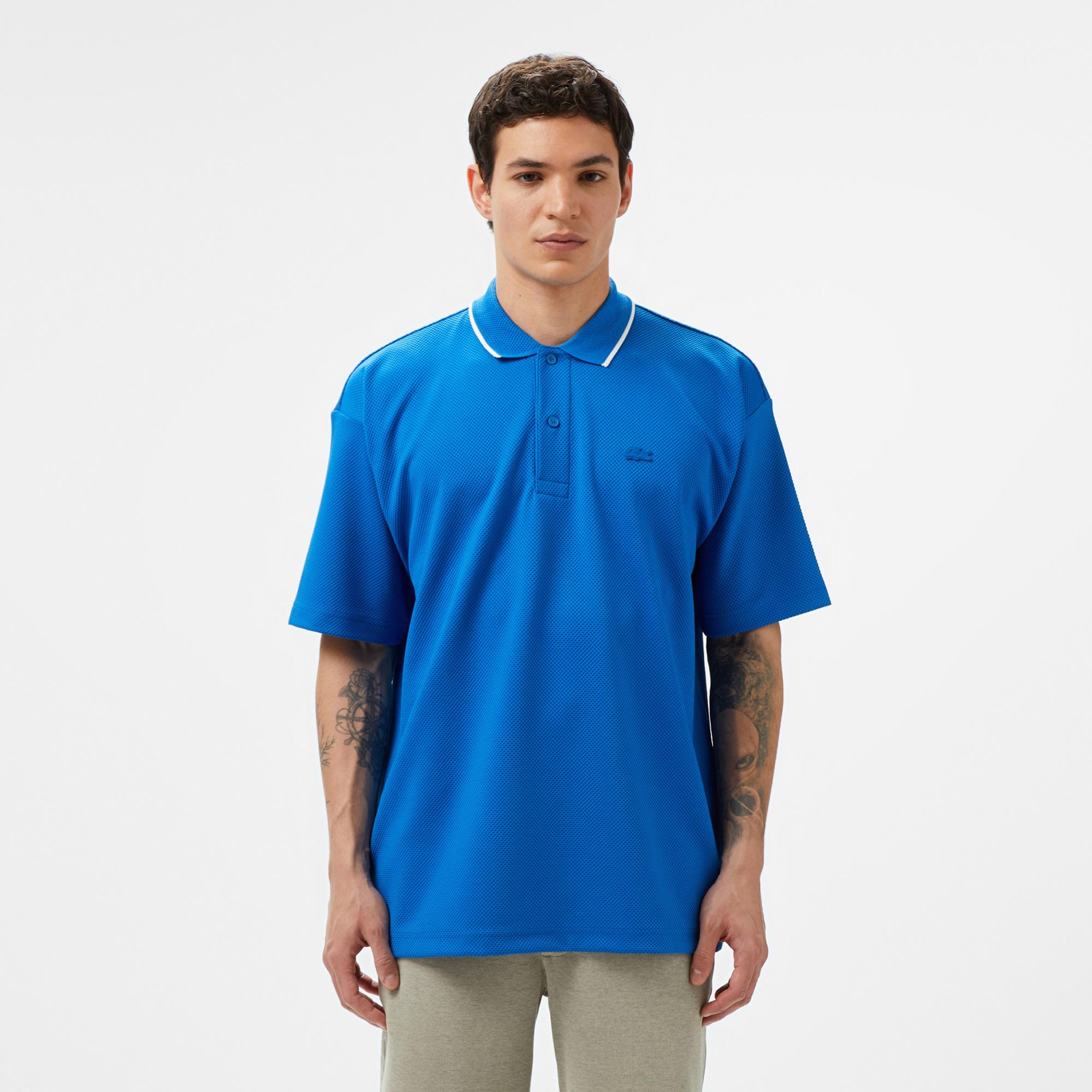 Lacoste Erkek Oversize Fit Mavi Polo