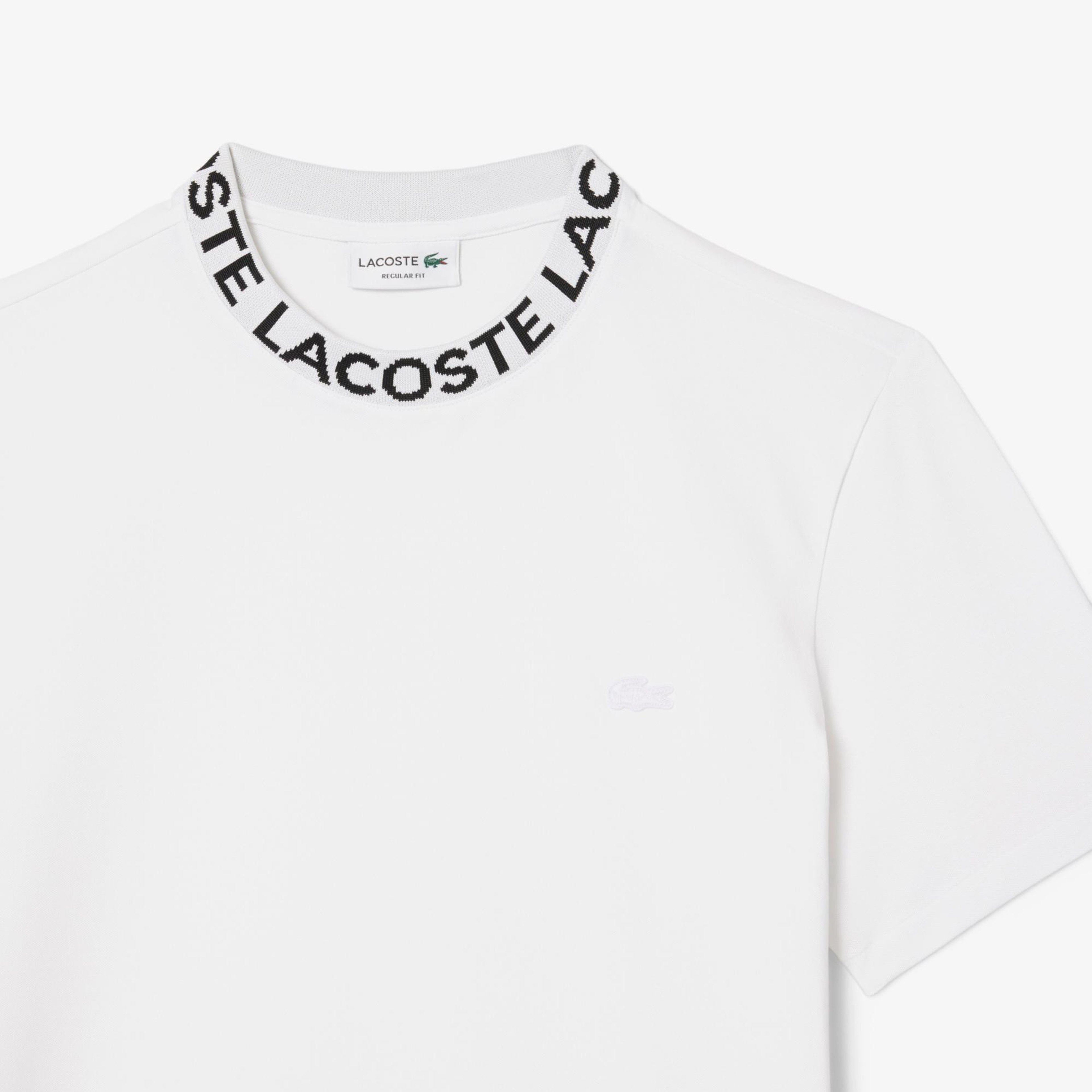 Lacoste Erkek Regular Fit Bisiklet Yaka Beyaz T-Shirt