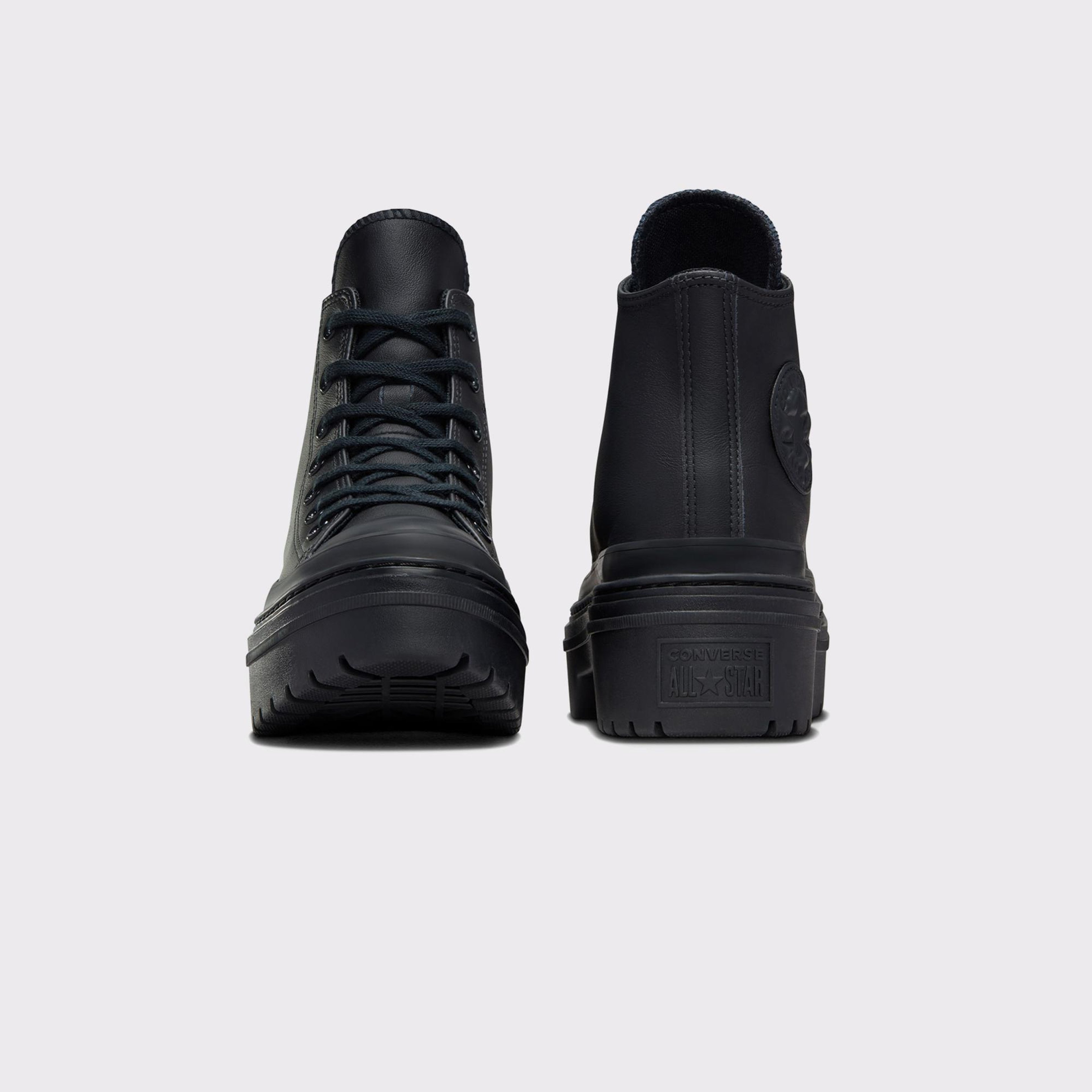 Converse Chuck Taylor All Star Lugged Heel Kadın Siyah Deri Platform Bot