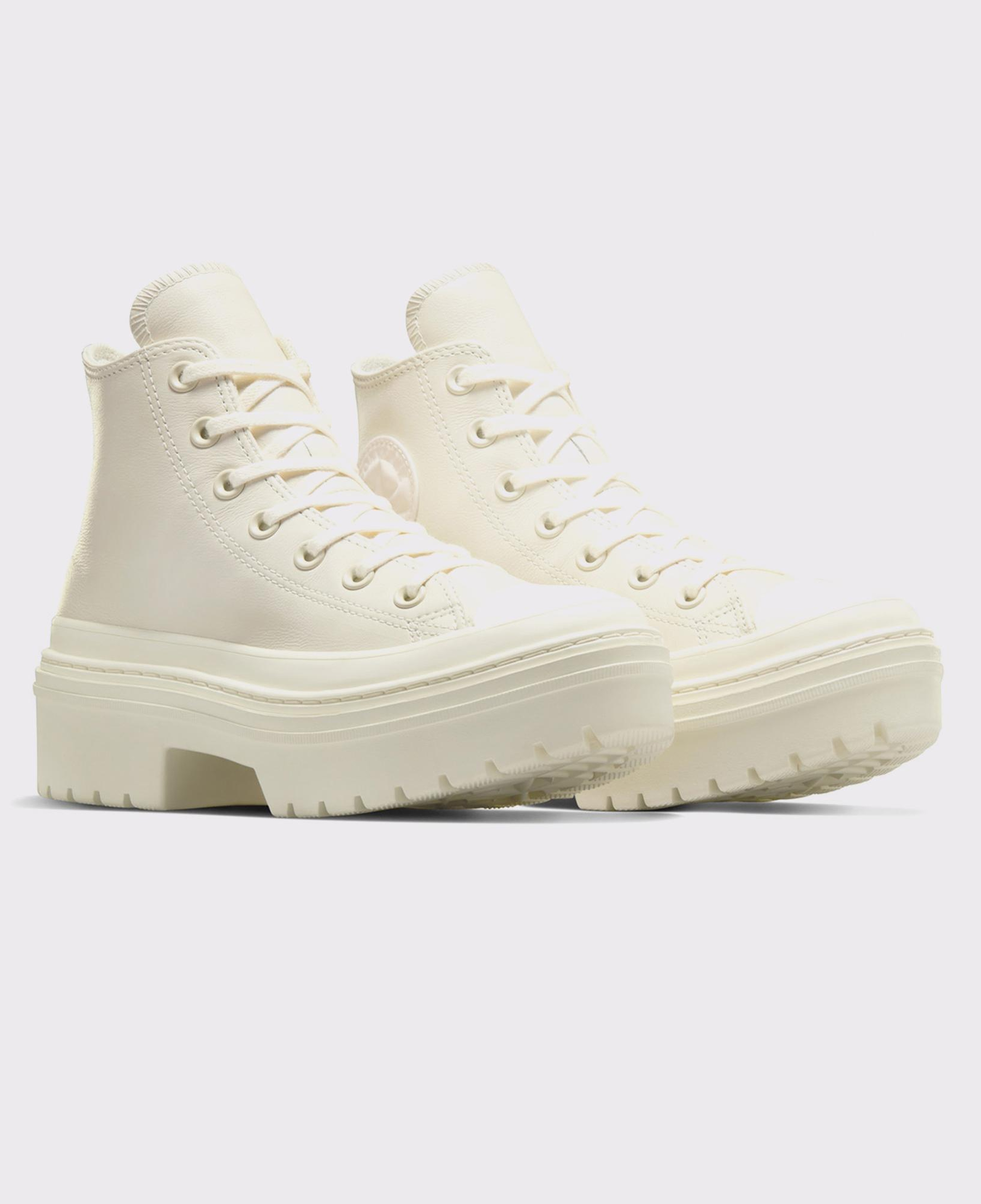 Converse Chuck Taylor All Star Lugged Heel Kadın Bej Deri Platform Bot