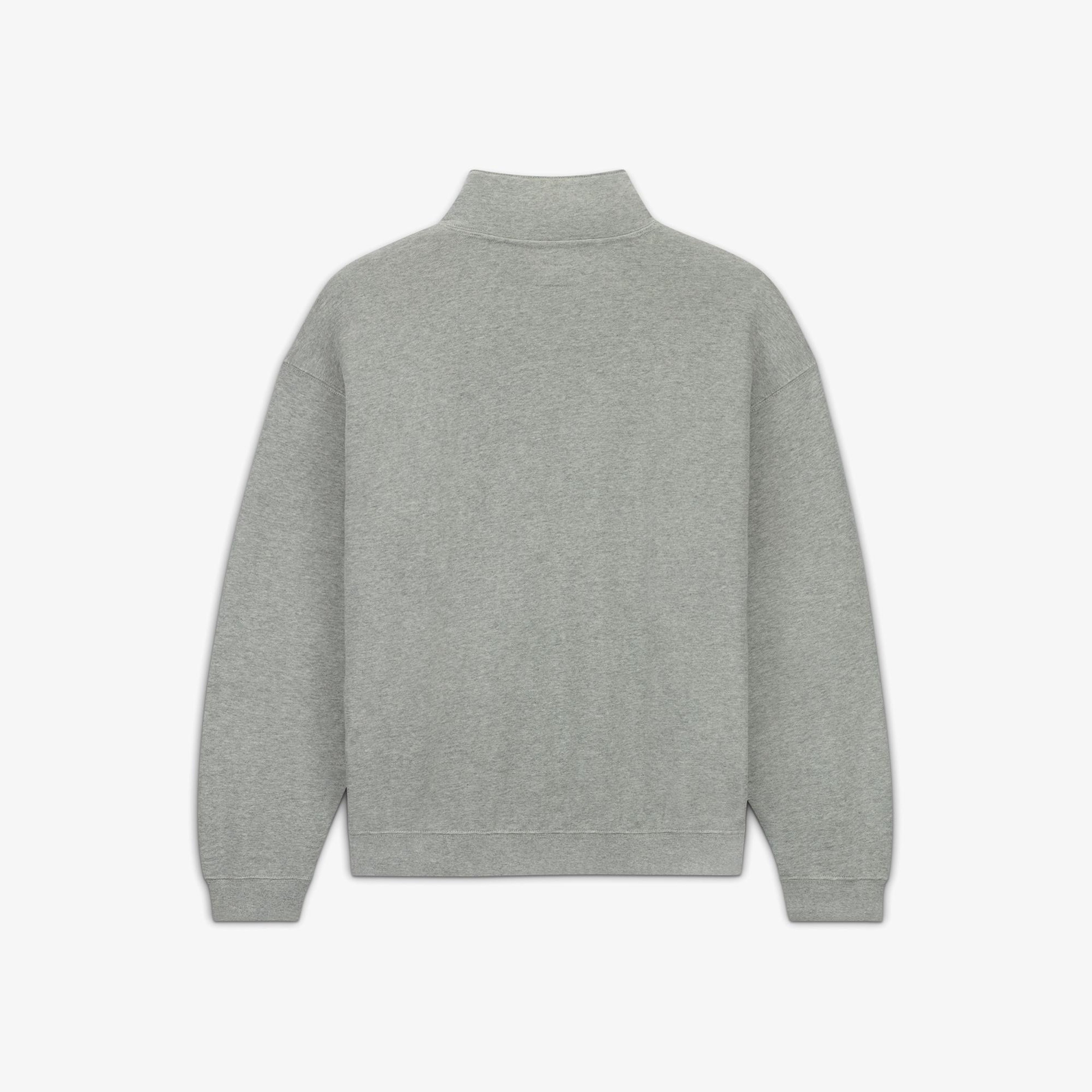 Converse Erkek Loose Fit Yarım Fermuarlı Gri Sweatshirt