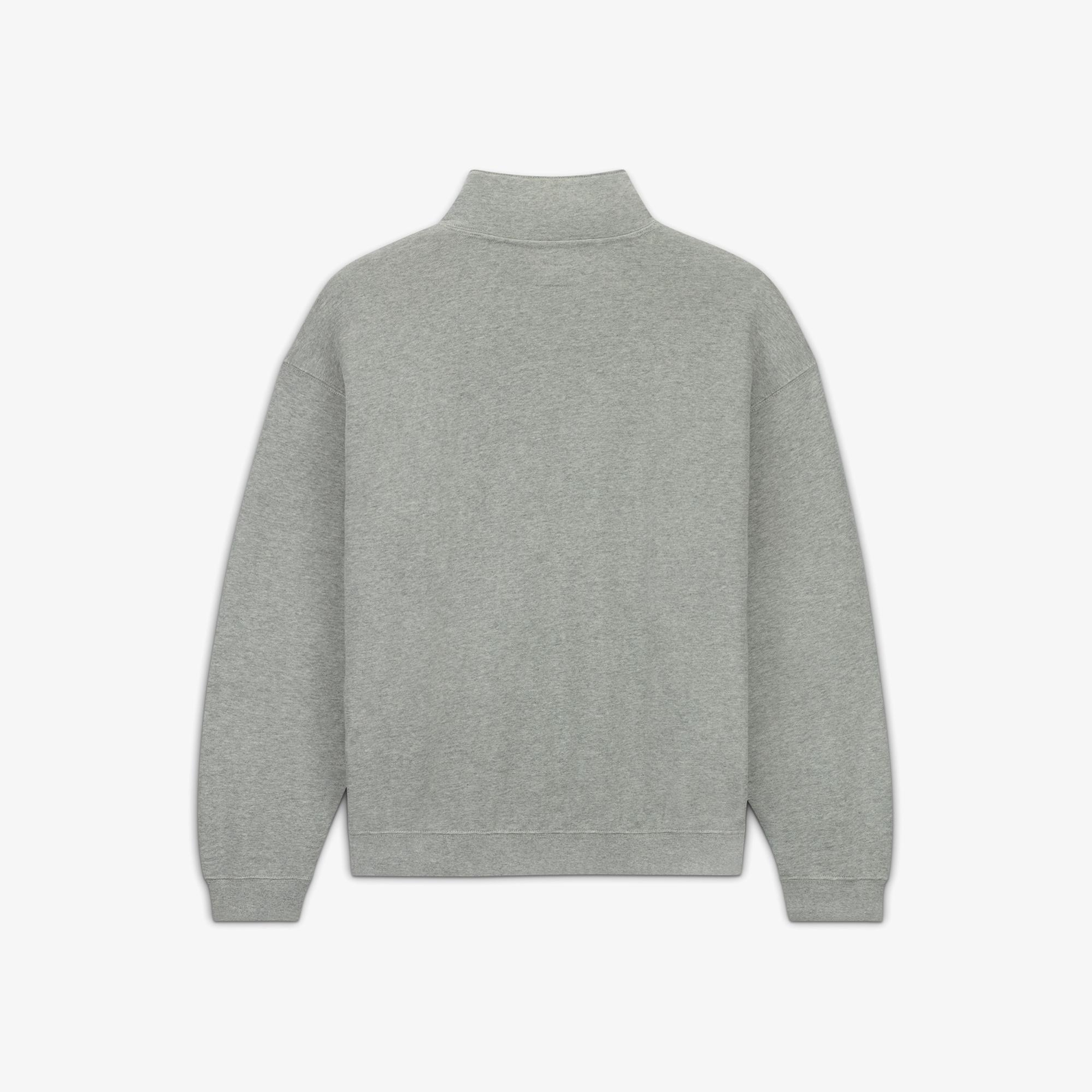 Converse Erkek Loose Fit Yarım Fermuarlı Gri Sweatshirt