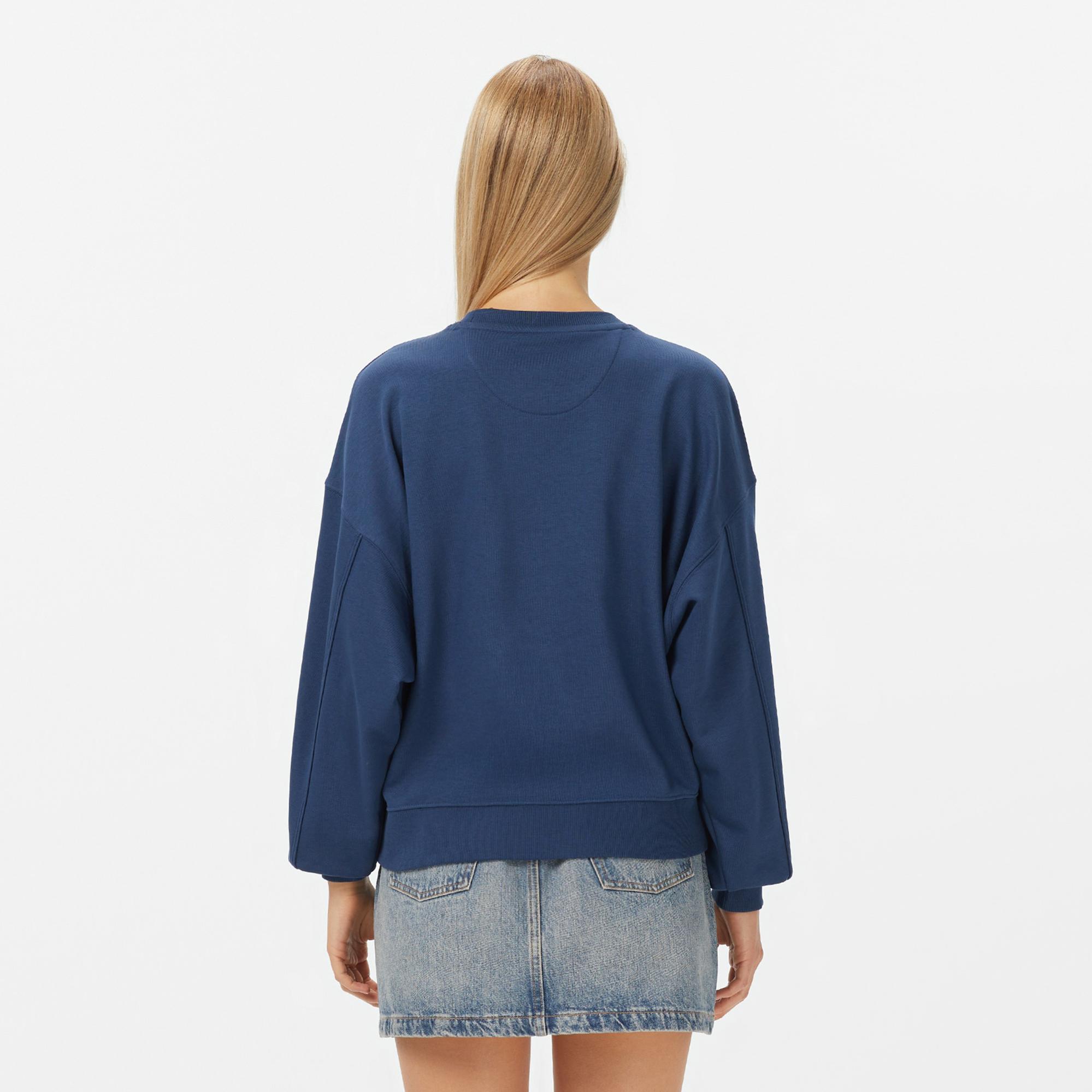 Guess Hotfix Kadın Mavi Sweatshirt