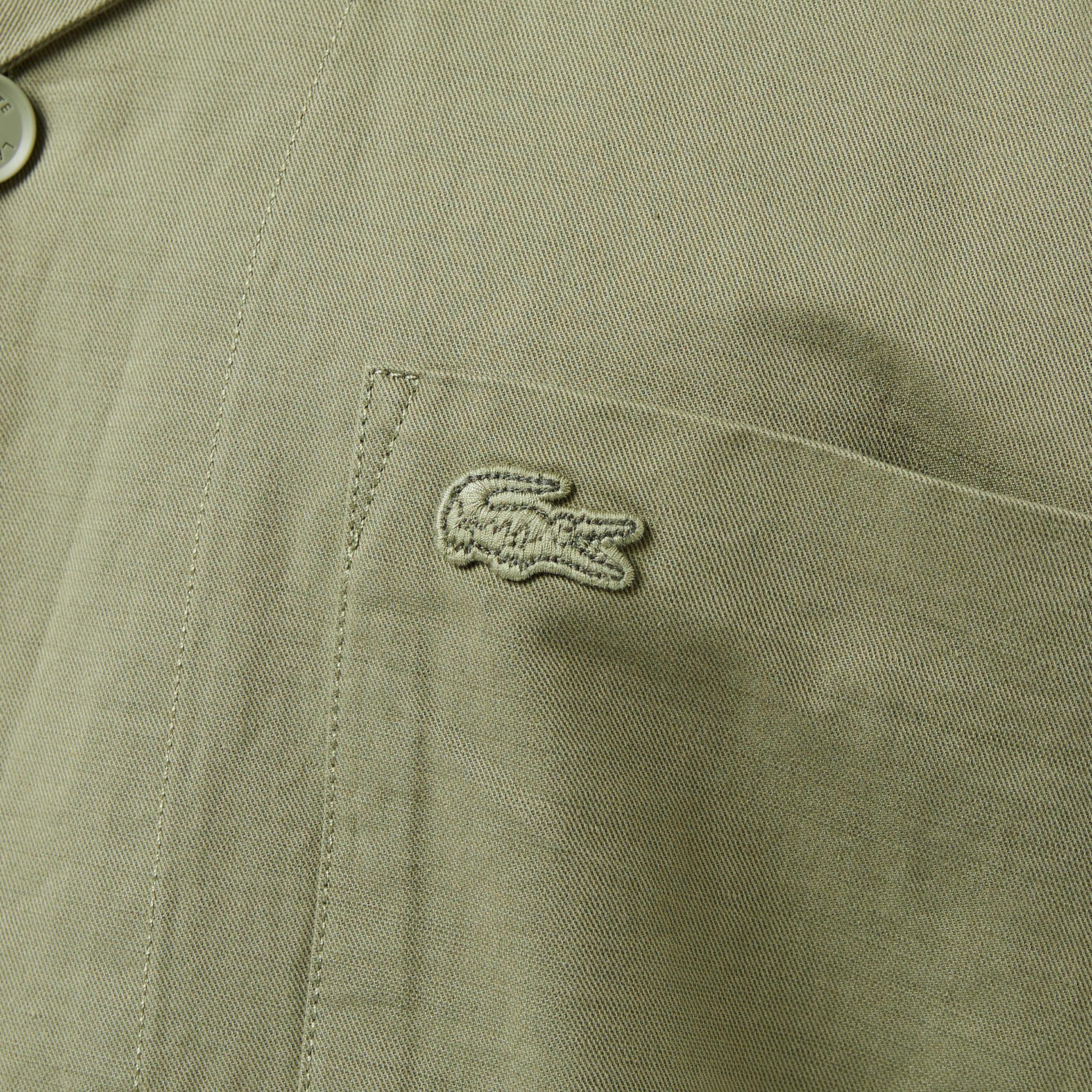 Lacoste Erkek Relaxed Fit Kısa Kollu Haki Gömlek