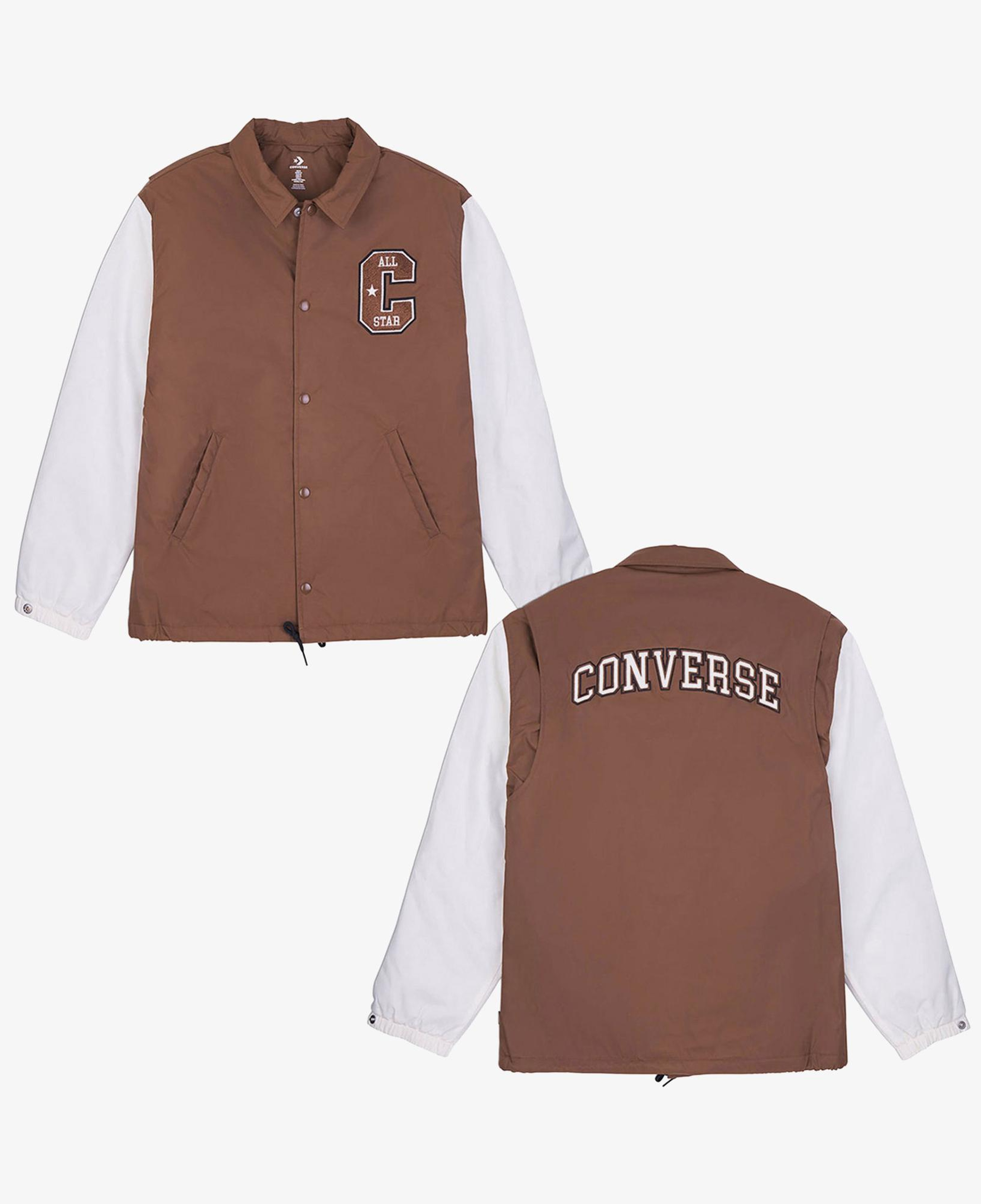 Converse Erkek Renk Bloklu Kahverengi Yağmurluk