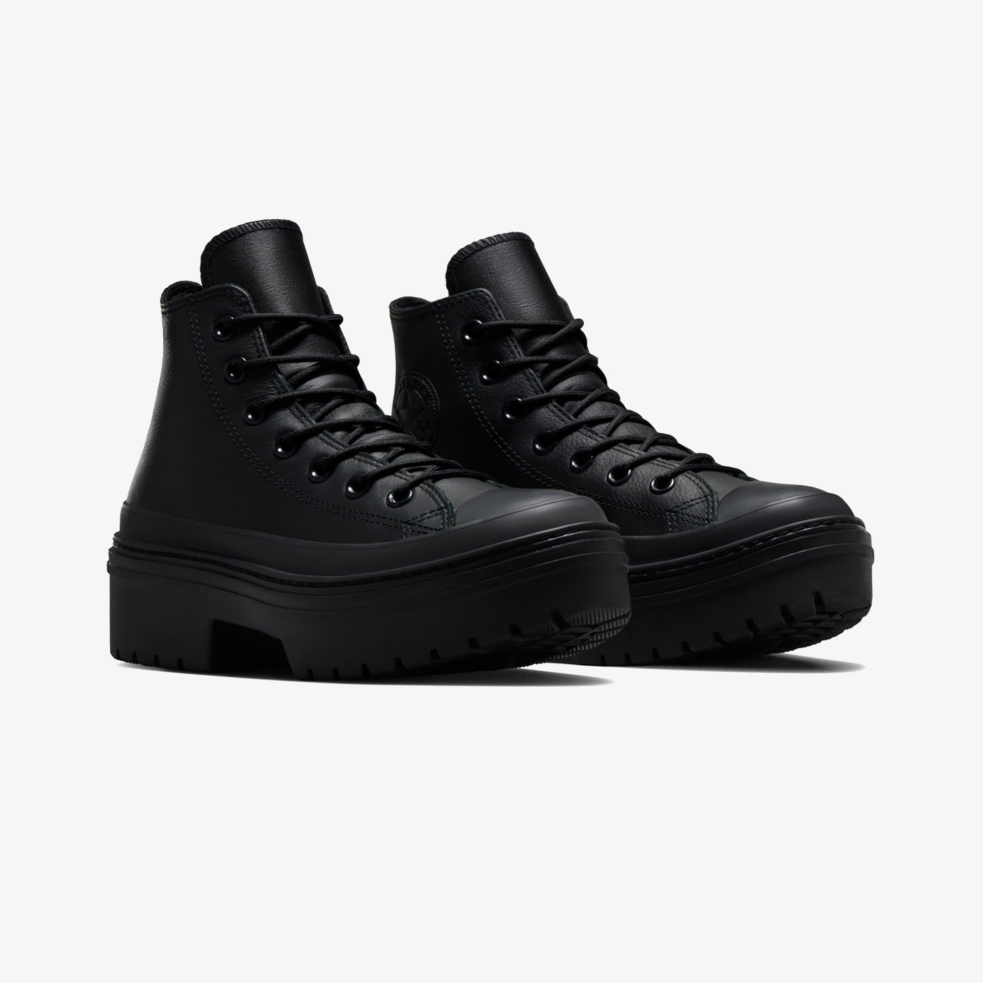 Converse Chuck Taylor All Star Lugged Heel Kadın Siyah Deri Platform Sneaker