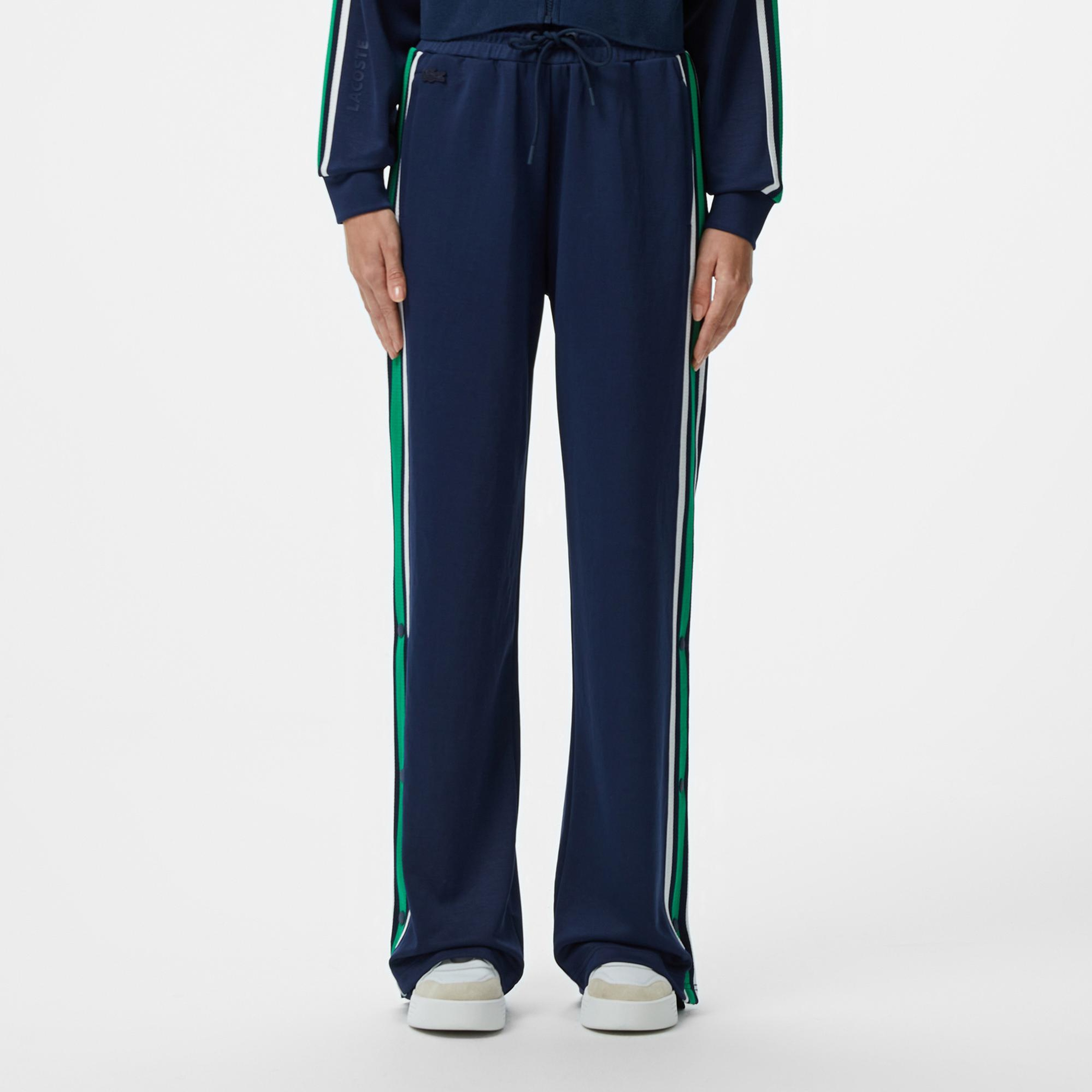 Lacoste Kadın Relaxed Fit Renk Bloklu Lacivert Eşofman Altı