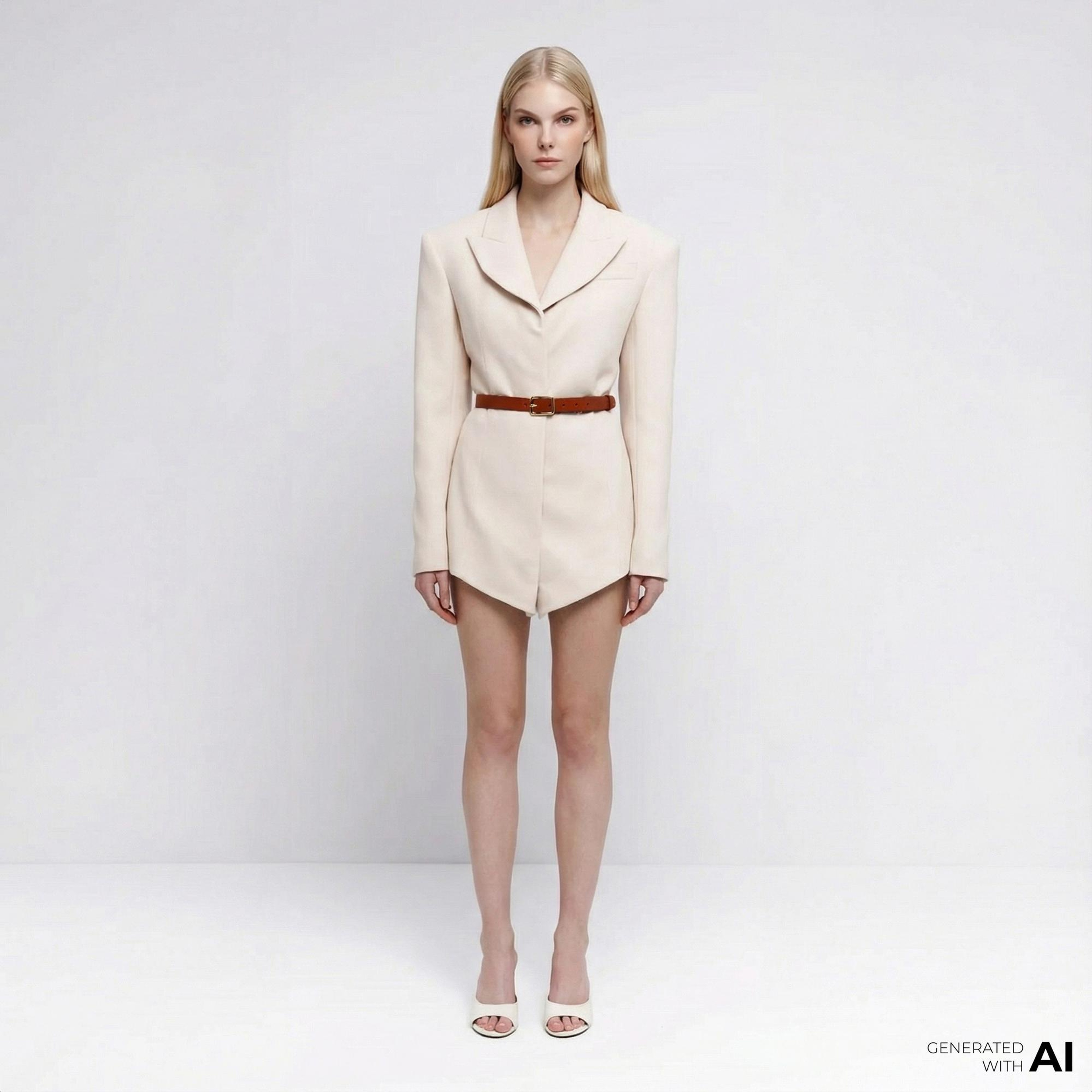 Fabby Kadın Krem Tulum