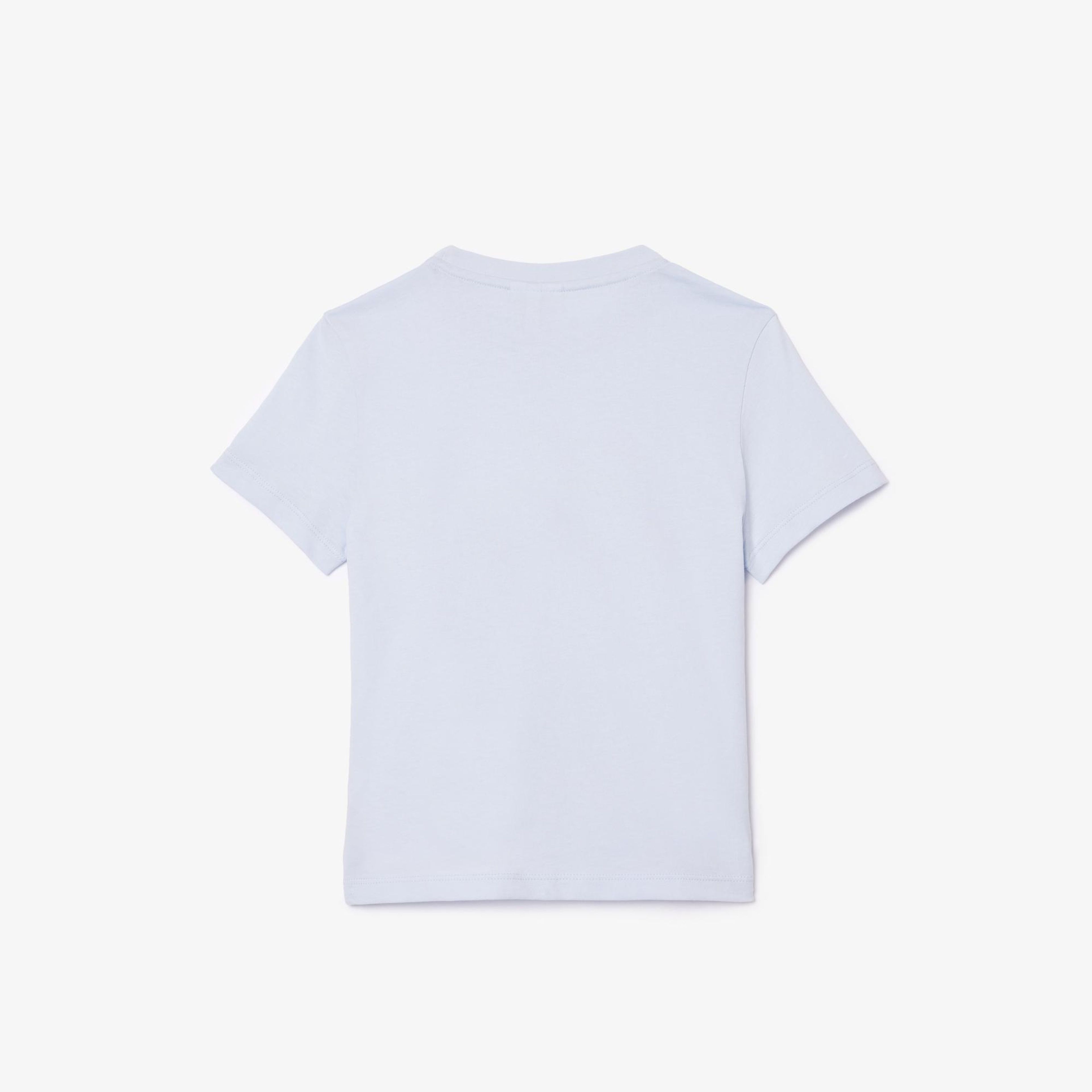 Lacoste Çocuk Bisiklet Yaka Baskılı Mavi T-Shirt