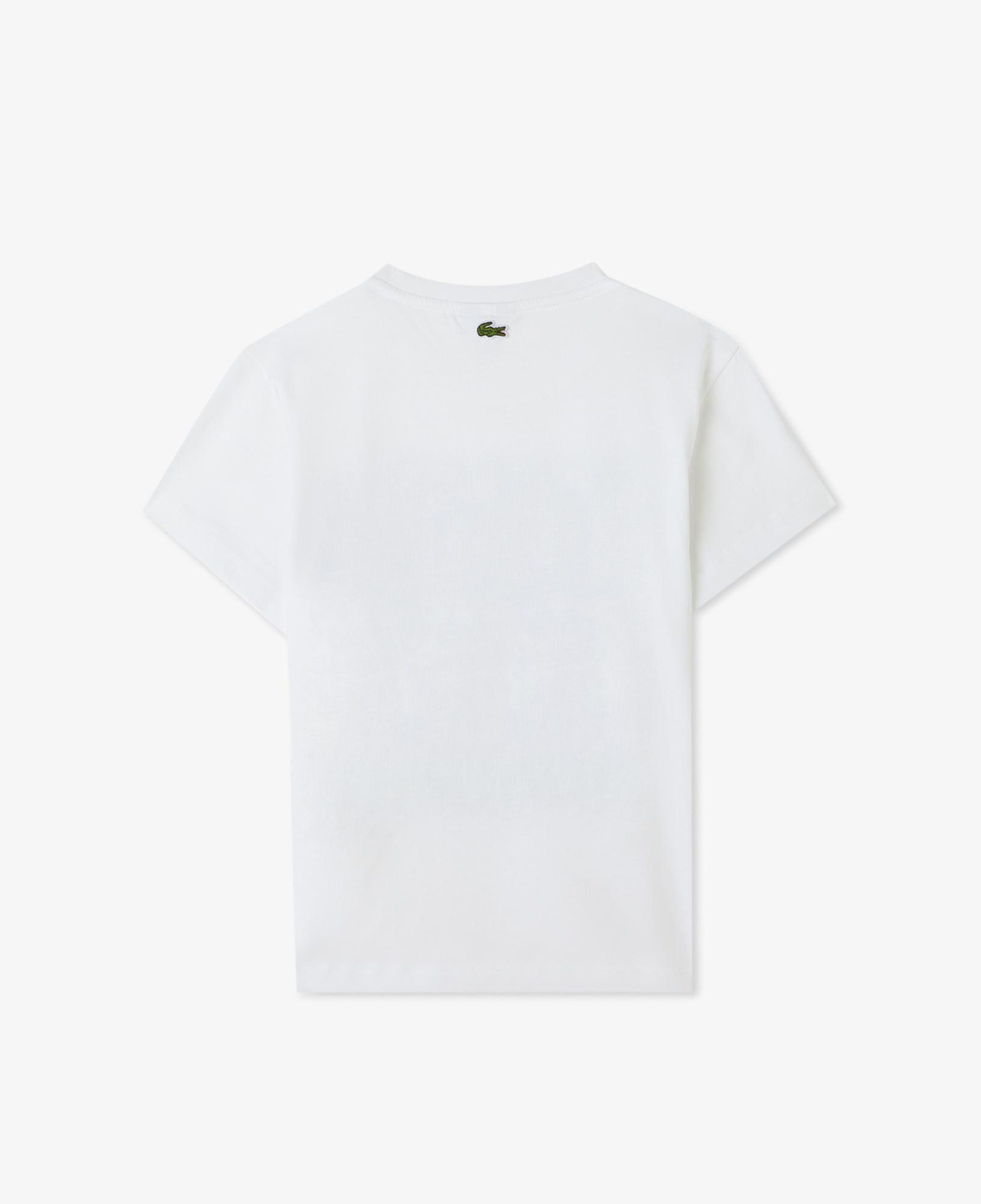 Lacoste Çocuk Bisiklet Yaka Baskılı Beyaz T-Shirt