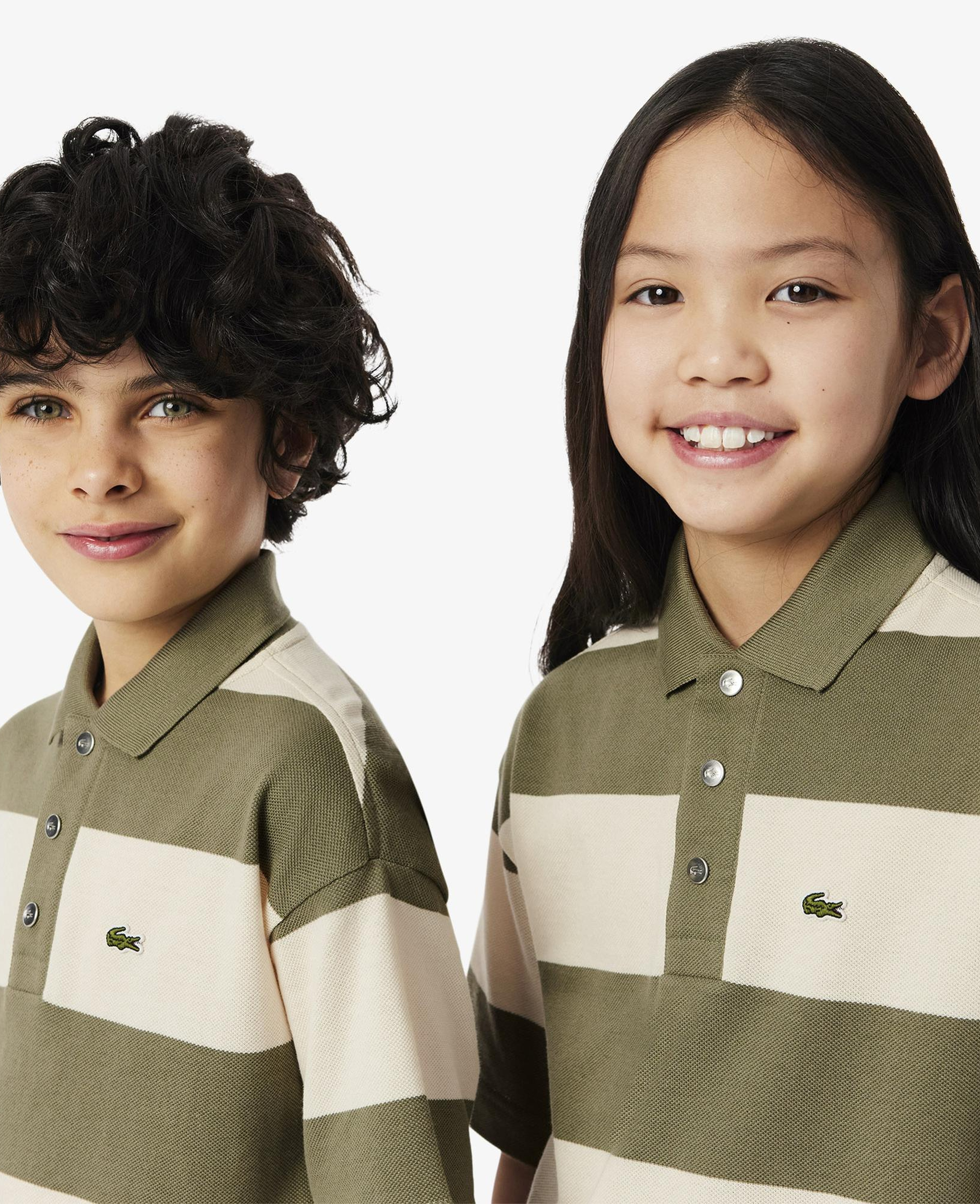 Lacoste Çocuk Çizgili Beyaz Polo