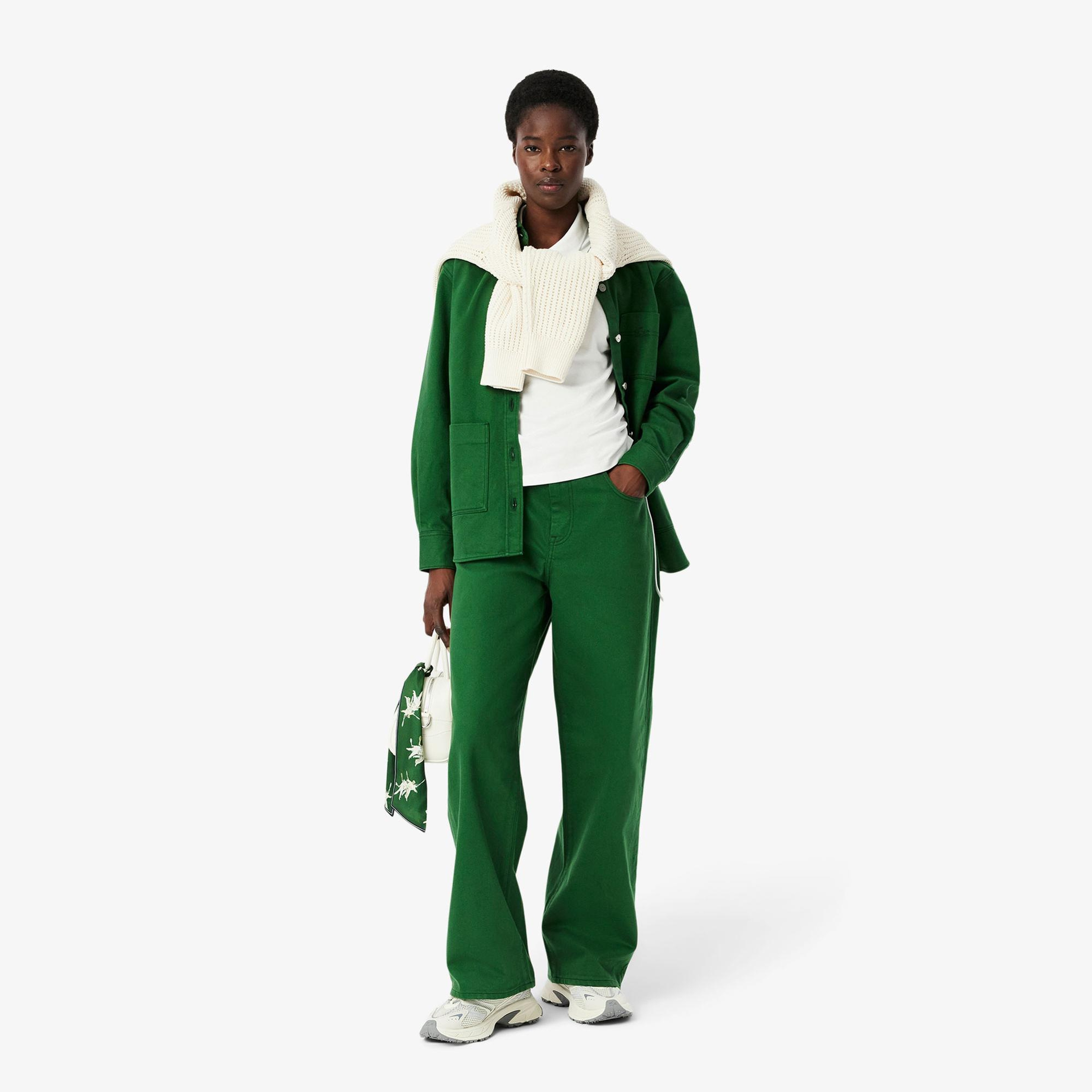 Lacoste Kadın Slim Fit Beyaz Polo