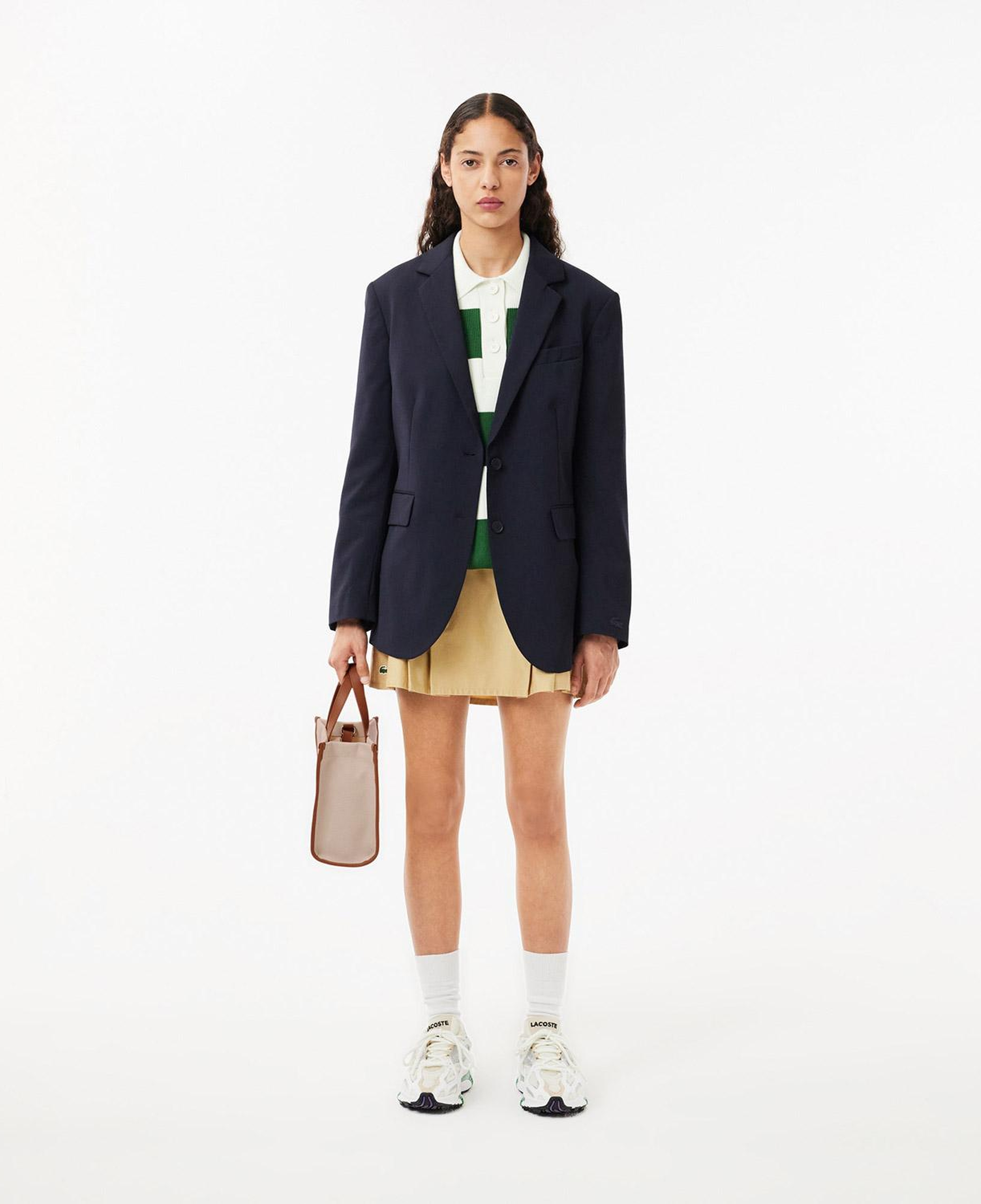 Lacoste Heritage Canvas Kadın Bej Omuz Çantası