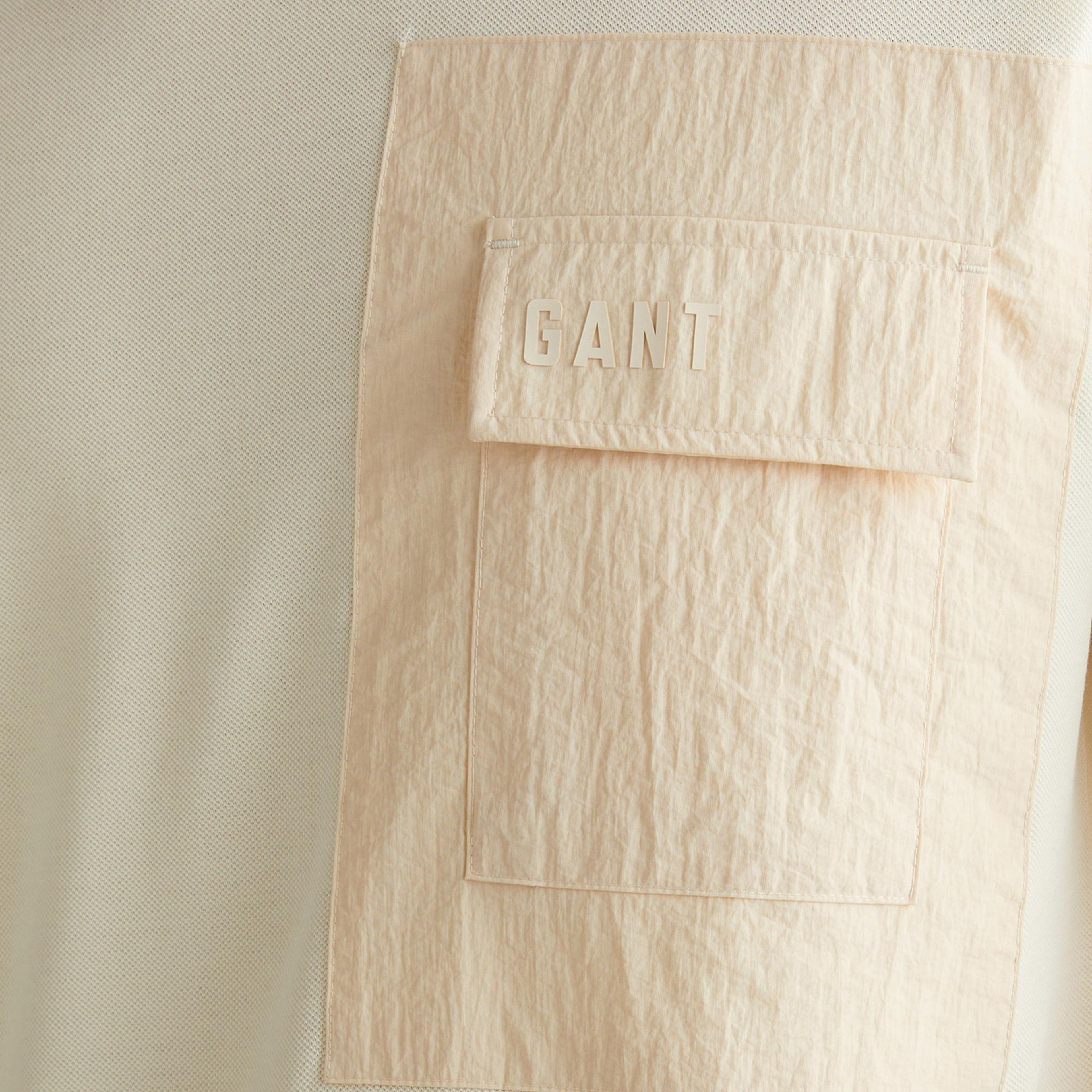 Gant Erkek Krem Relaxed Fit Bisiklet Yaka Logolu T-Shirt