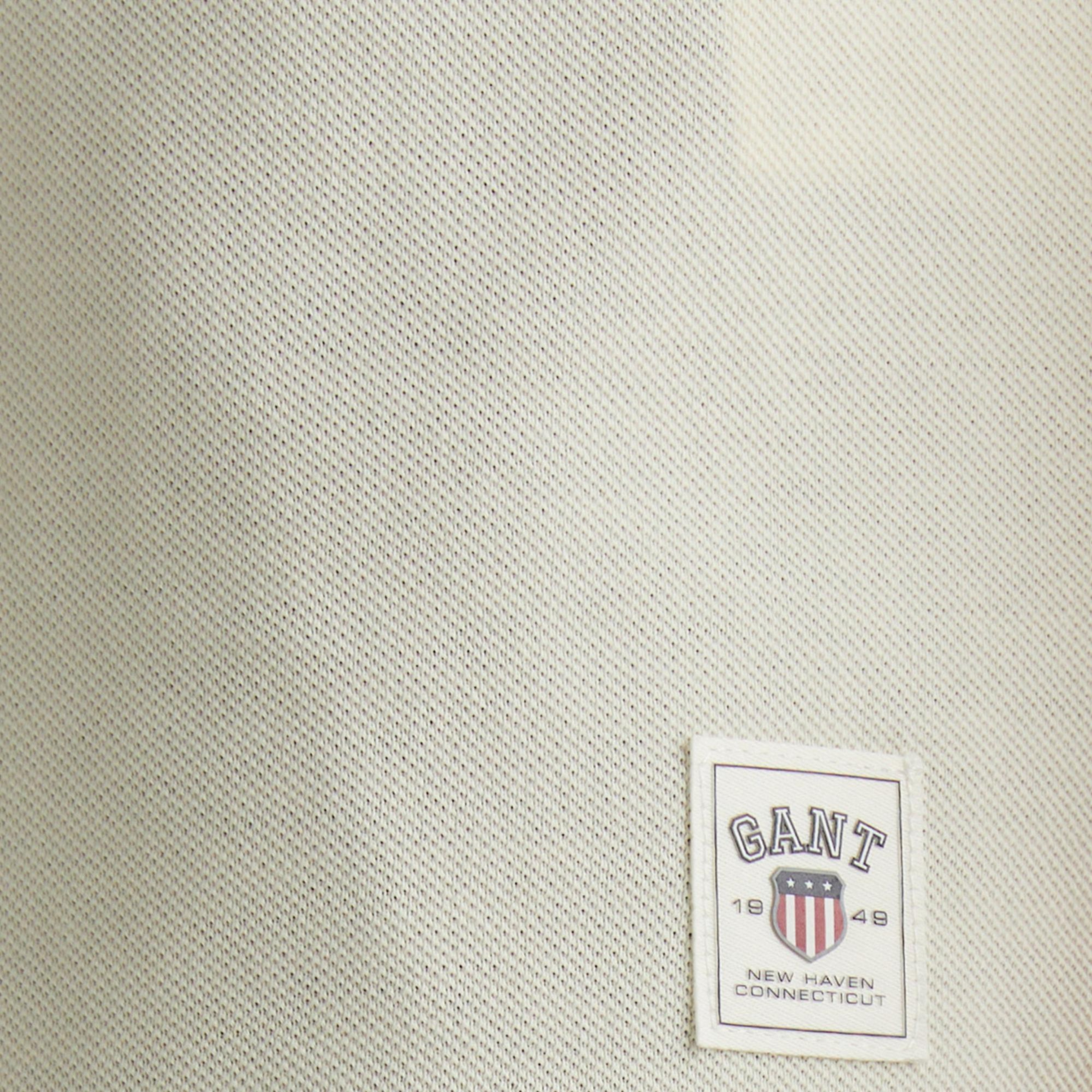 Gant Erkek Krem Relaxed Fit Bisiklet Yaka Logolu T-Shirt