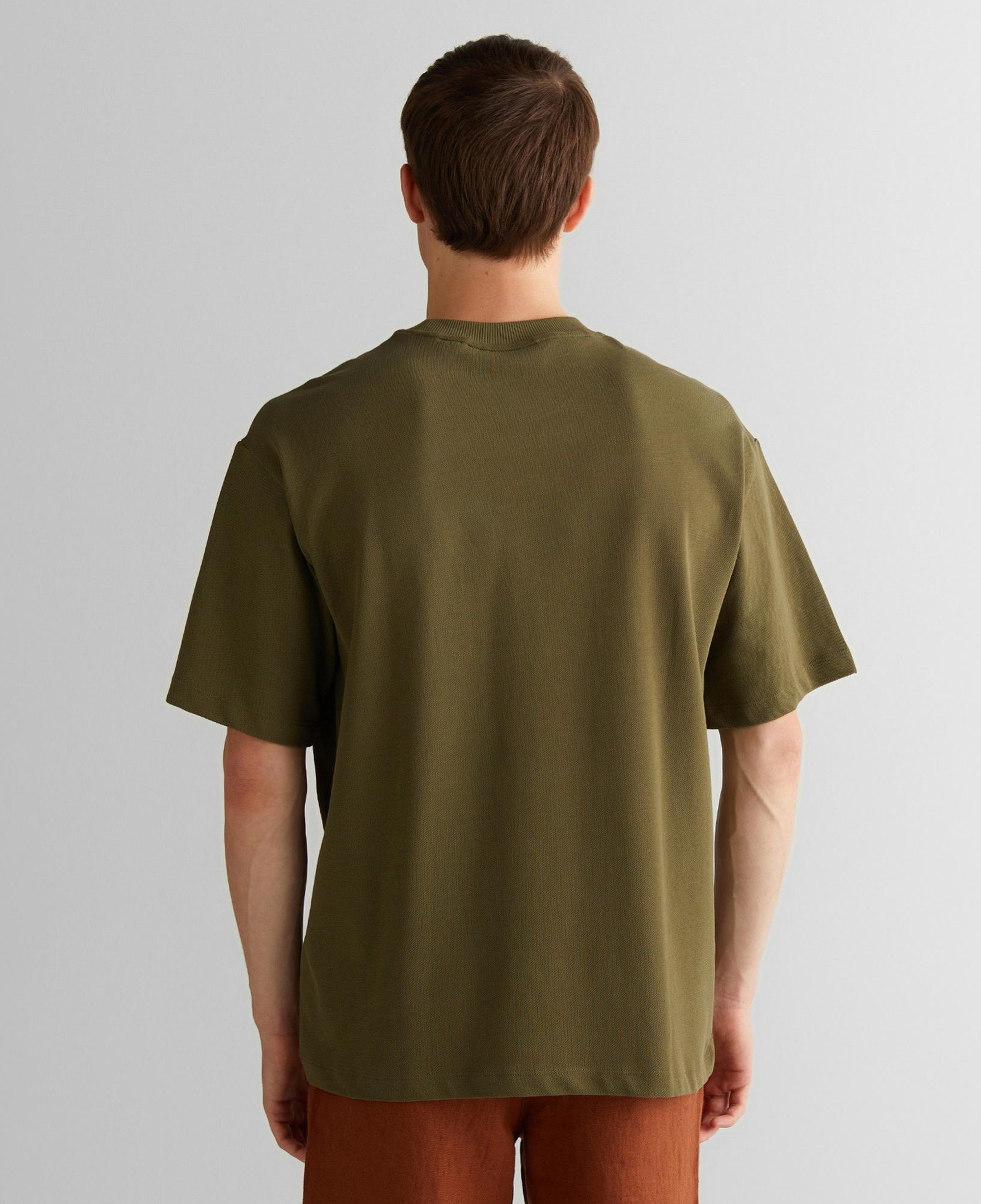 GANT Erkek Yeşil Relaxed Fit Bisiklet Yaka Logolu T-Shirt