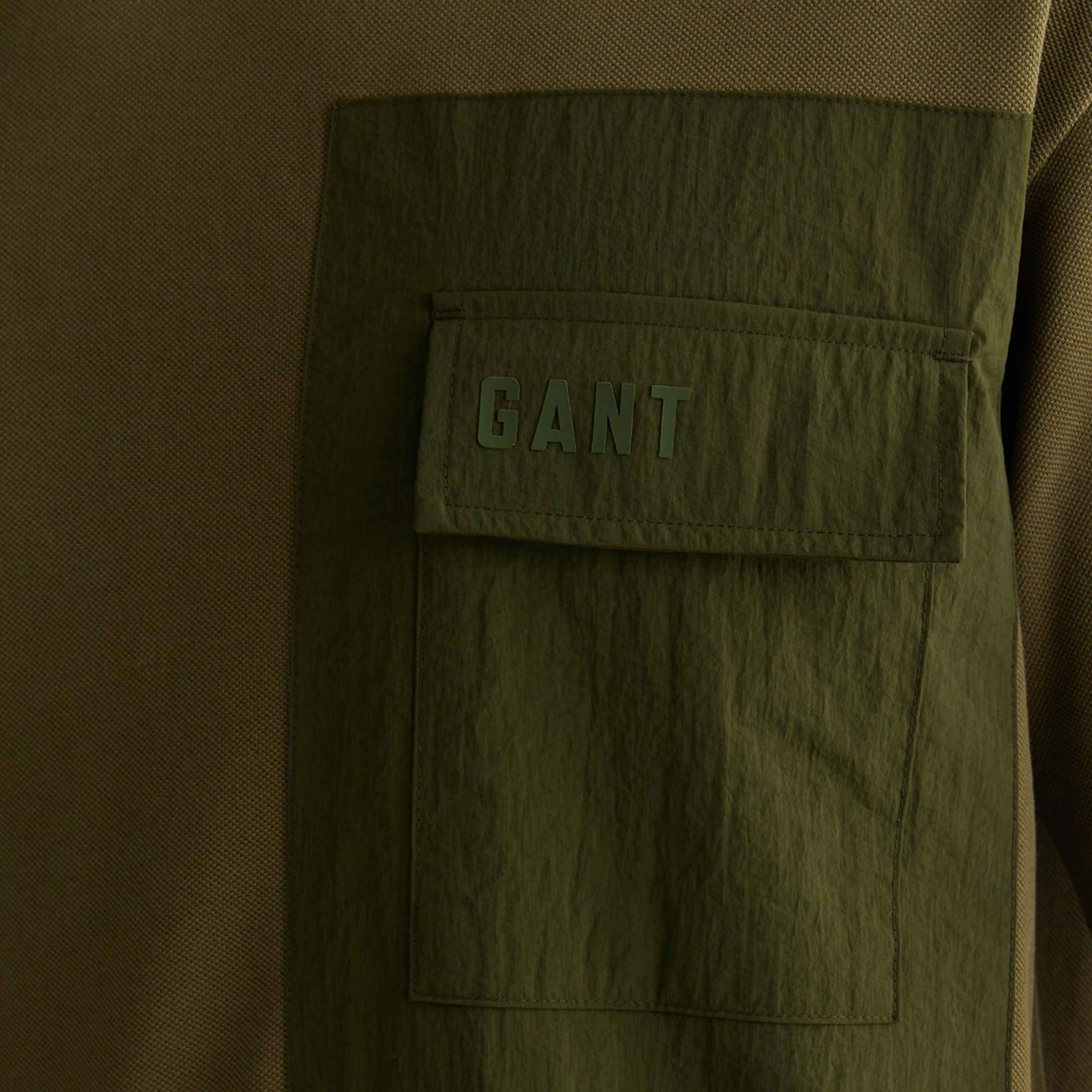 GANT Erkek Yeşil Relaxed Fit Bisiklet Yaka Logolu T-Shirt