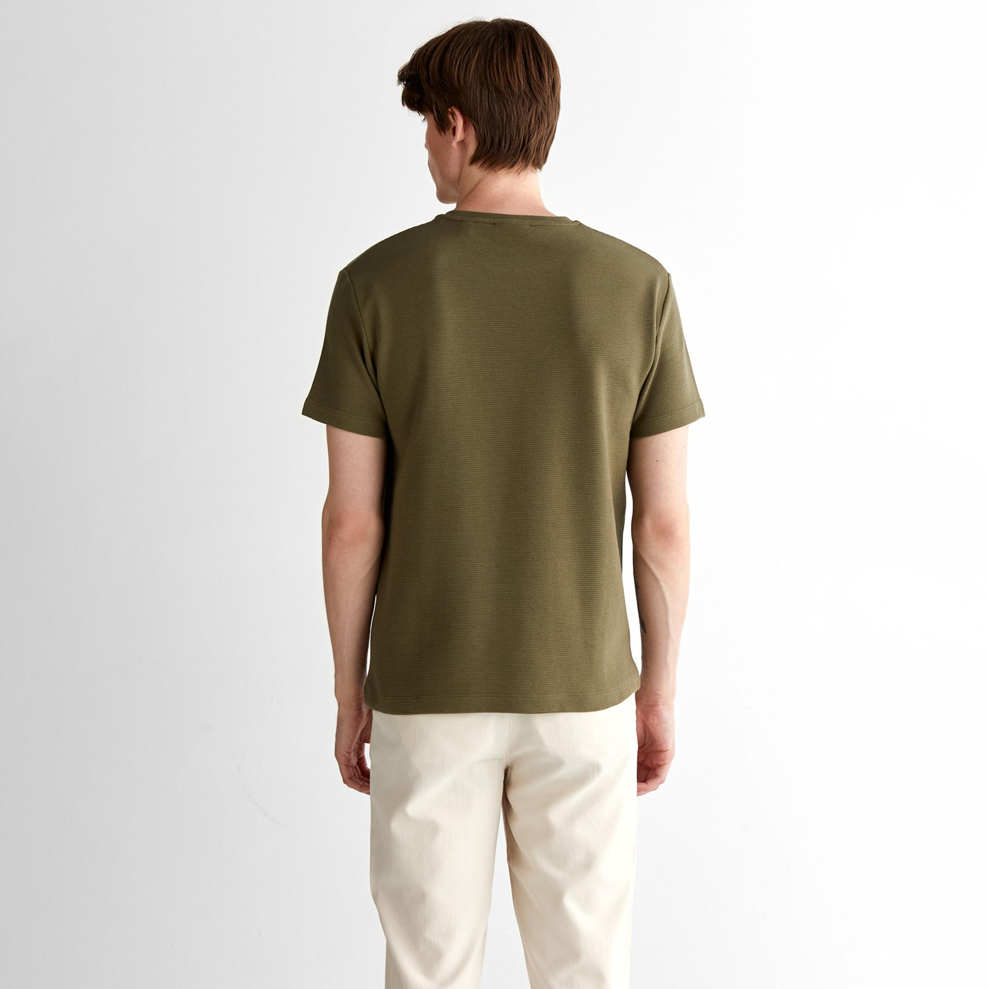 GANT Erkek Yeşil Regular Fit Bisiklet Yaka T-Shirt