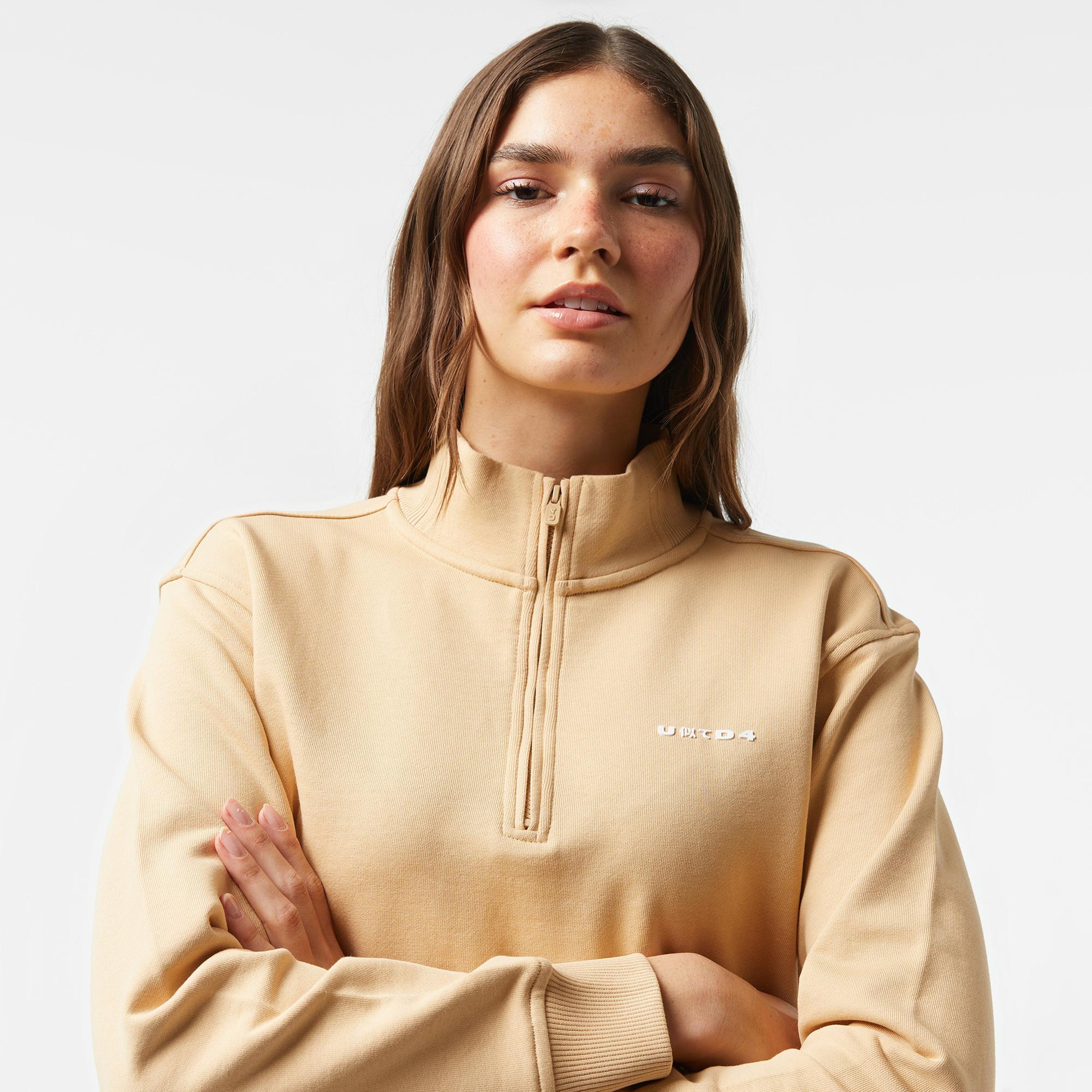 United4 Classic Kadın Bej Sweatshirt