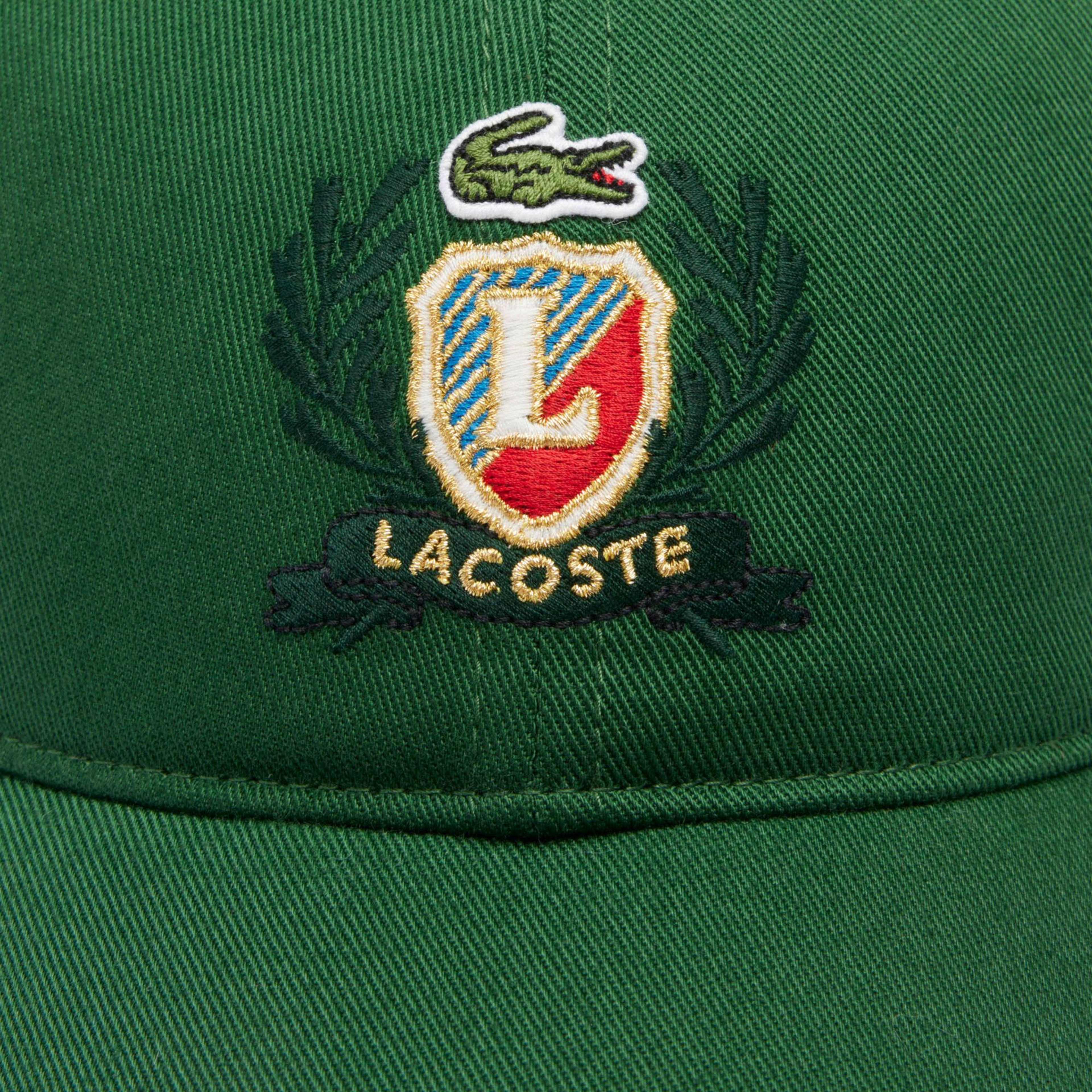 Lacoste Unisex Baskılı Koyu Yeşil Şapka