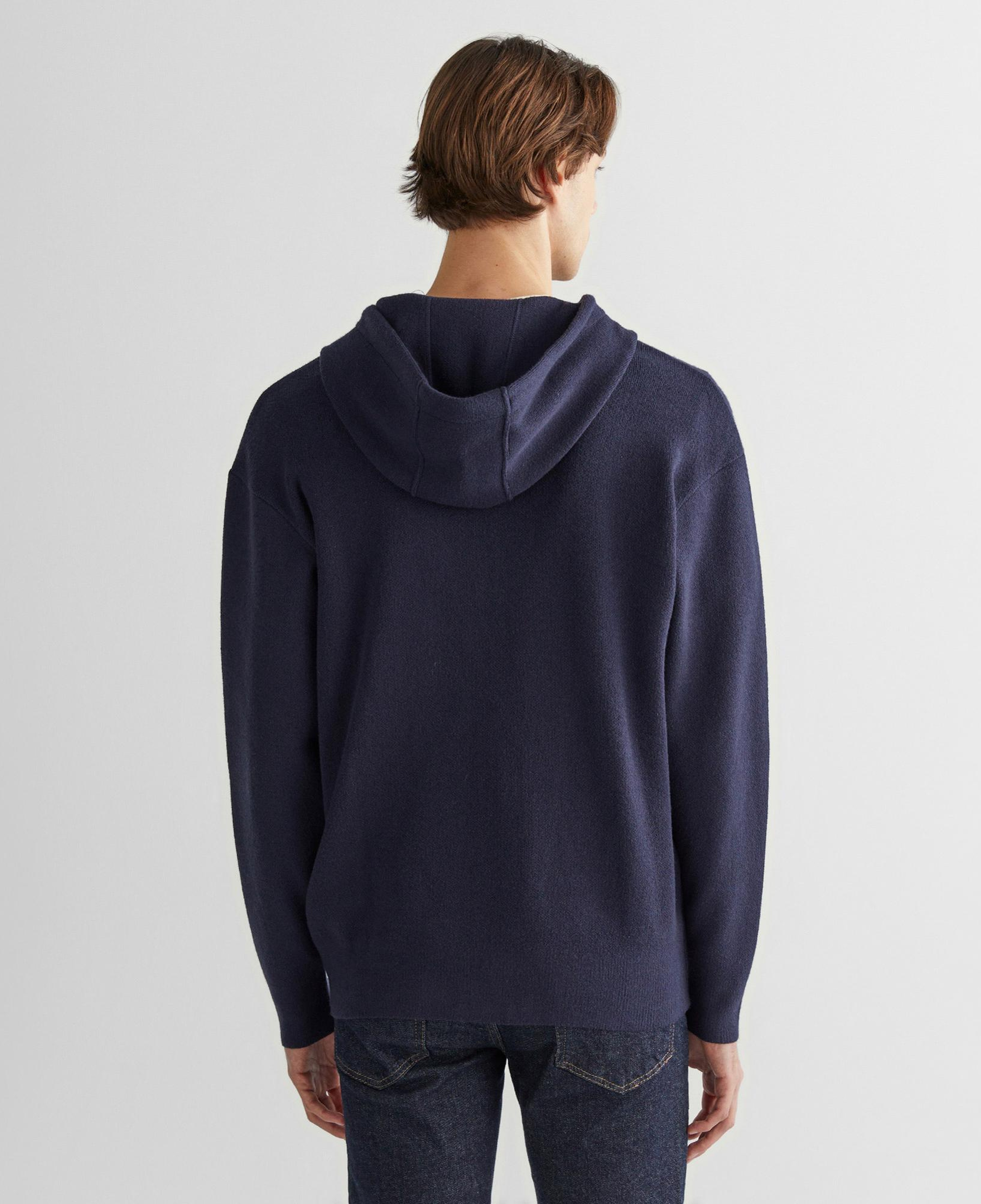 GANT Erkek Lacivert Regular Fit Kapüşonlu Logolu Hırka