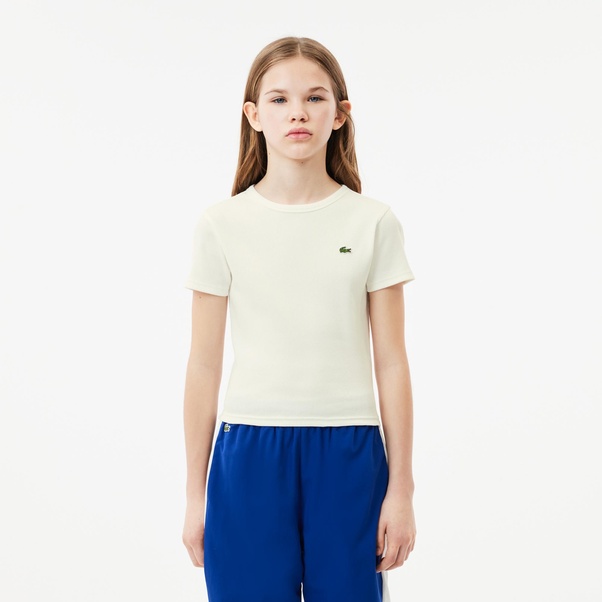 Lacoste Çocuk Bisiklet Yaka Beyaz T-Shirt