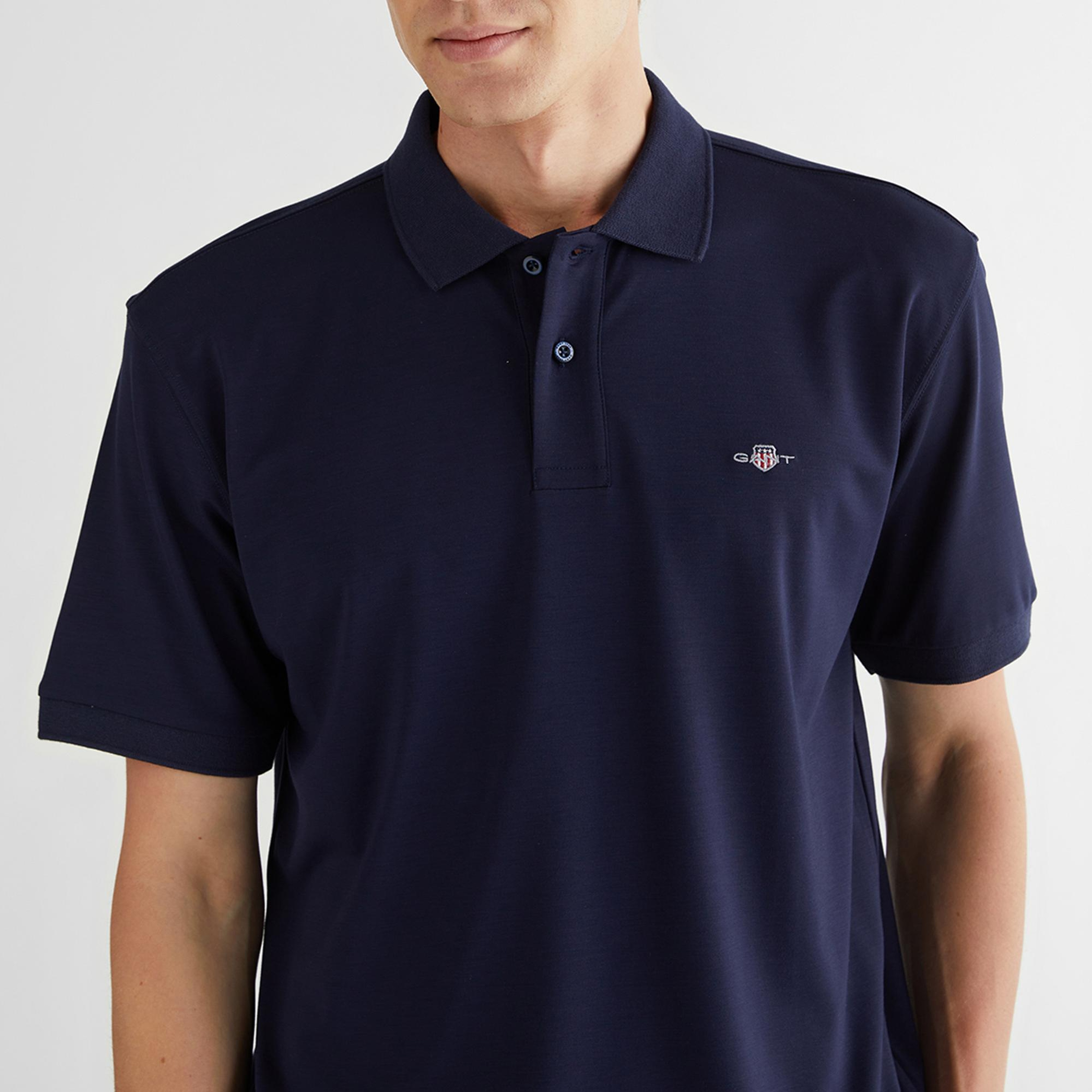 GANT Erkek Lacivert Relaxed Fit Polo