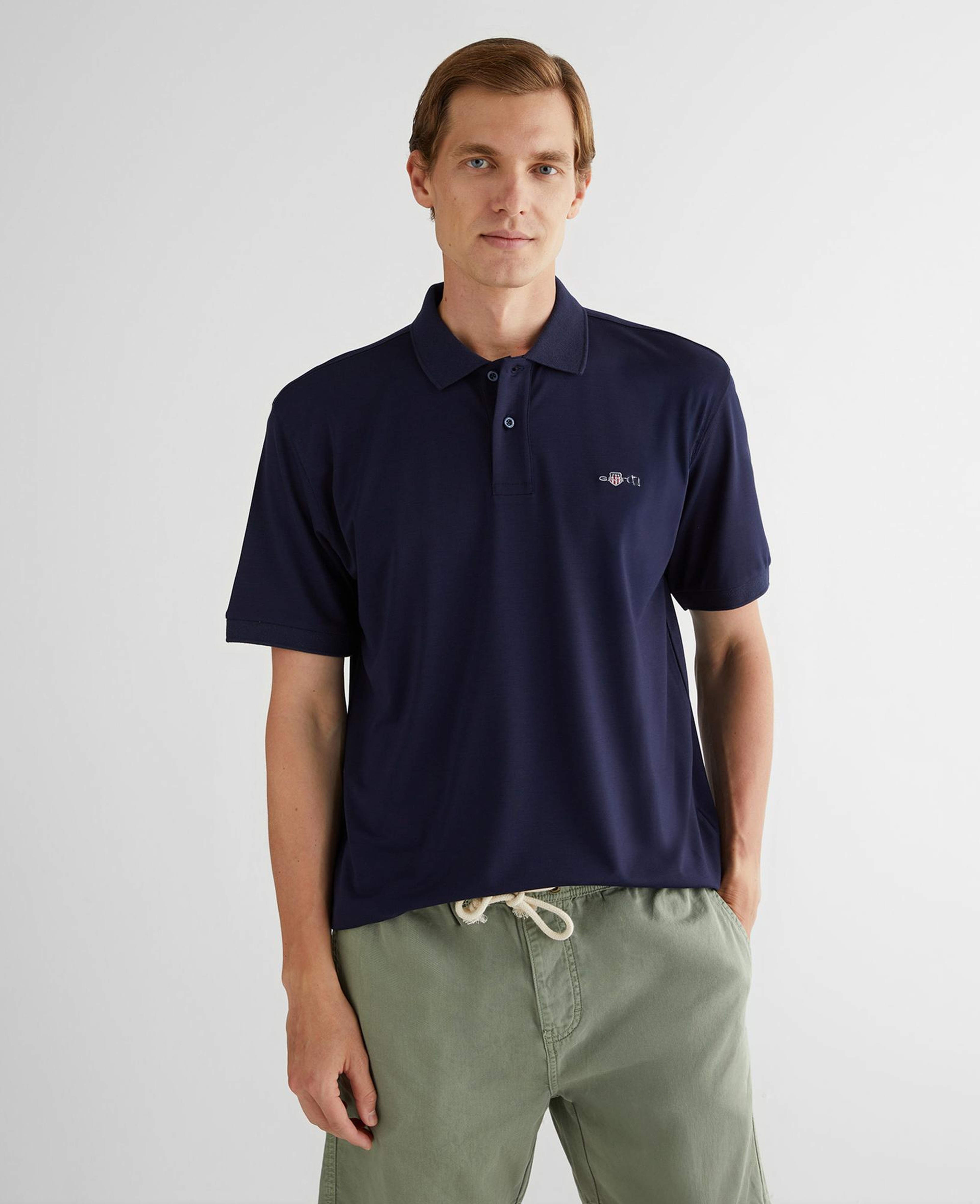 GANT Erkek Lacivert Relaxed Fit Polo